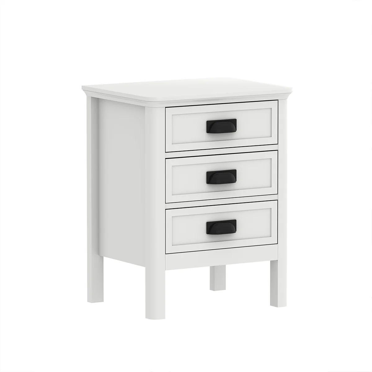 3 Drawer Bedside Table - Lawrence Ivory Range - Image 8