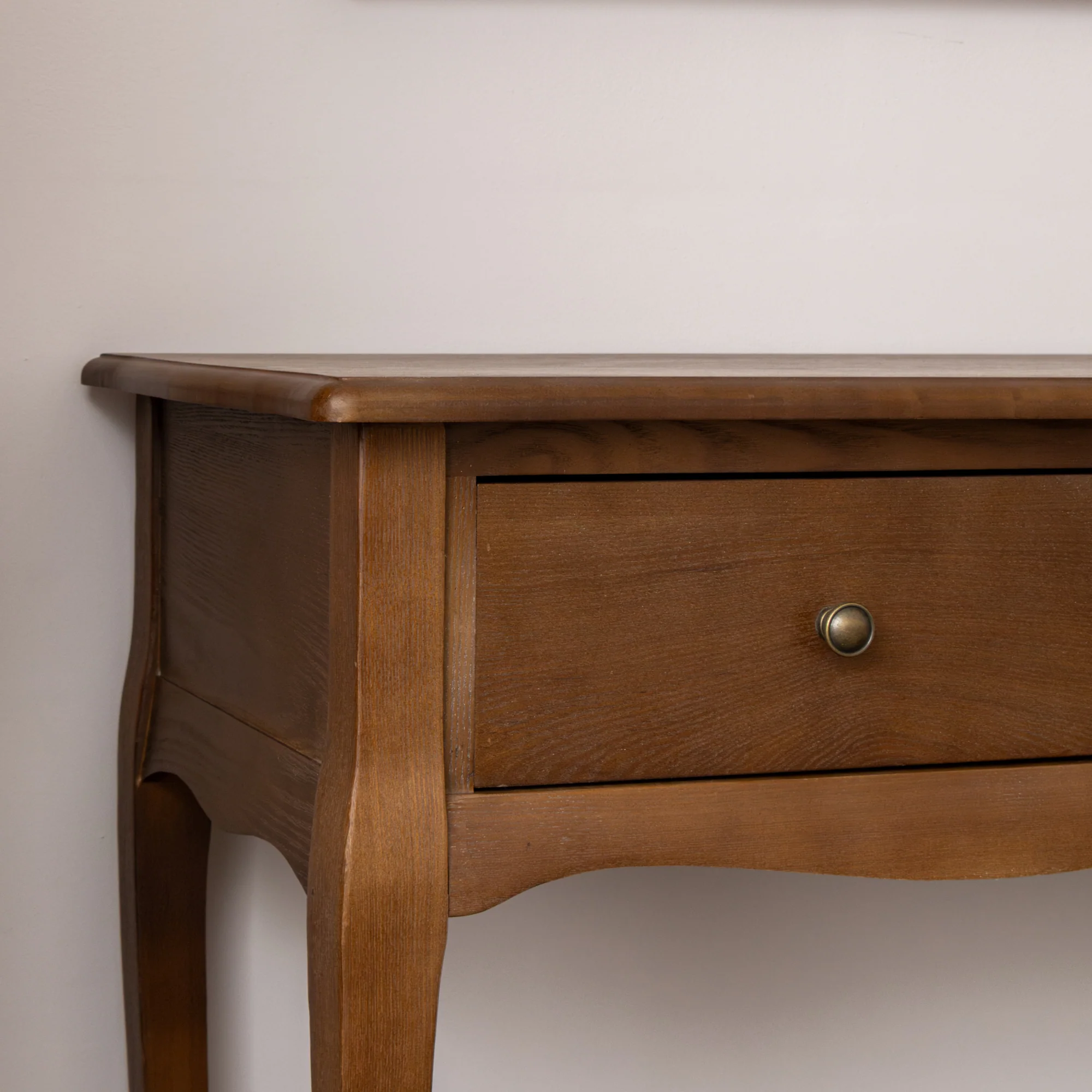 3 Drawer Dark Wood Console Table with Shelf - Ashwell Range - Image 2
