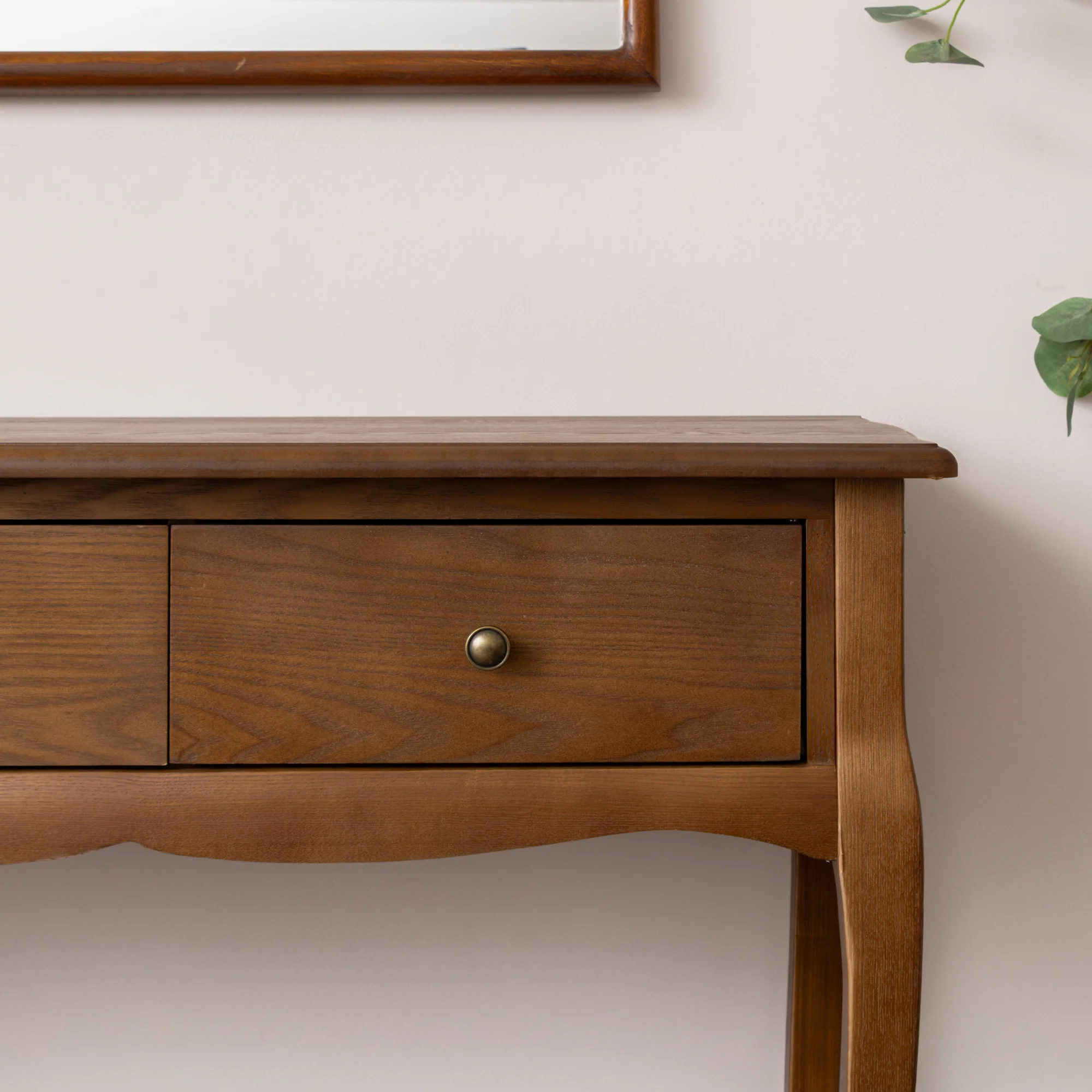 3 Drawer Dark Wood Console Table with Shelf - Ashwell Range - Image 4