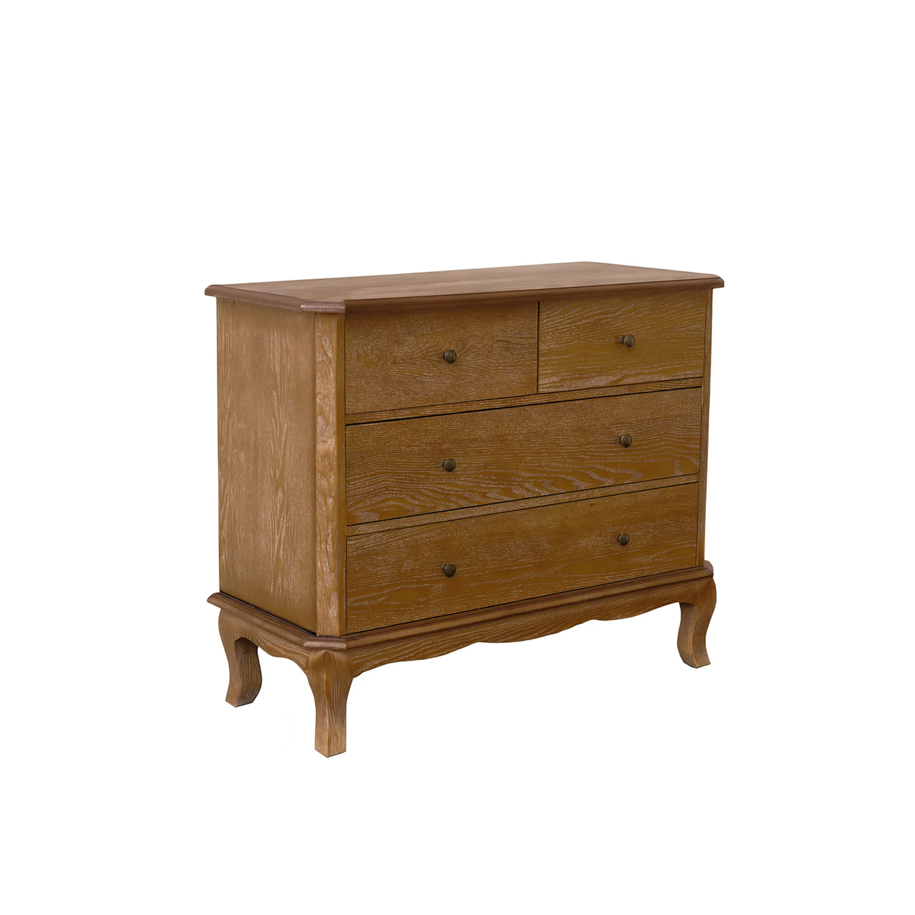 4 Drawer Dark Wood Chest of Drawers and Pair of 3 Drawer Bedside Tables - Ashwell Range - Image 10