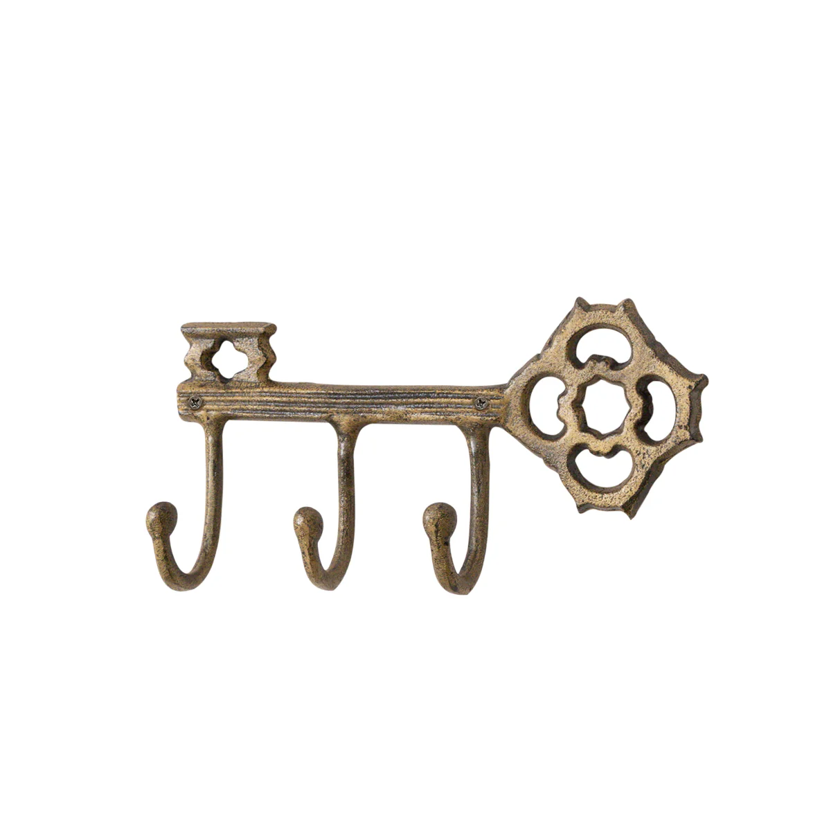 Antique Brass Key Shaped Key Hook Rail - Image 6