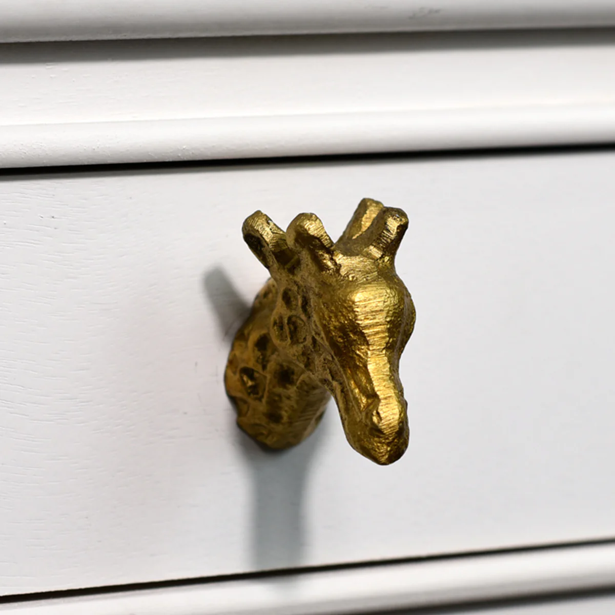 Antique Gold Giraffe Drawer Knob - Image 3