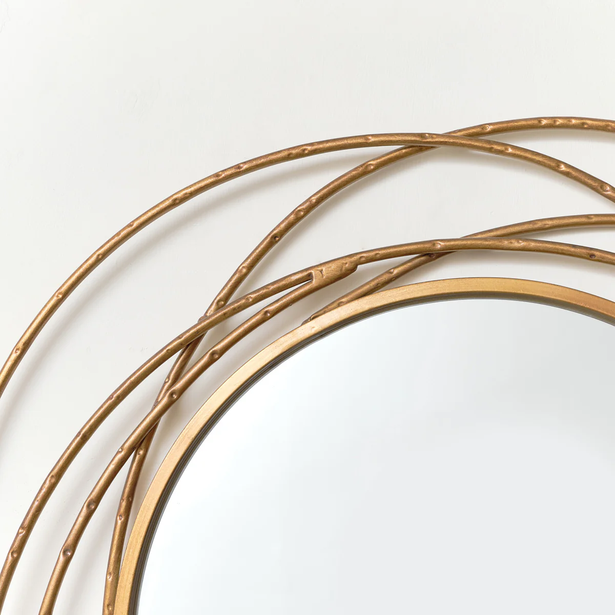 Antique Gold Swirl Wall Mirror - 70cm x 70cm - Image 4