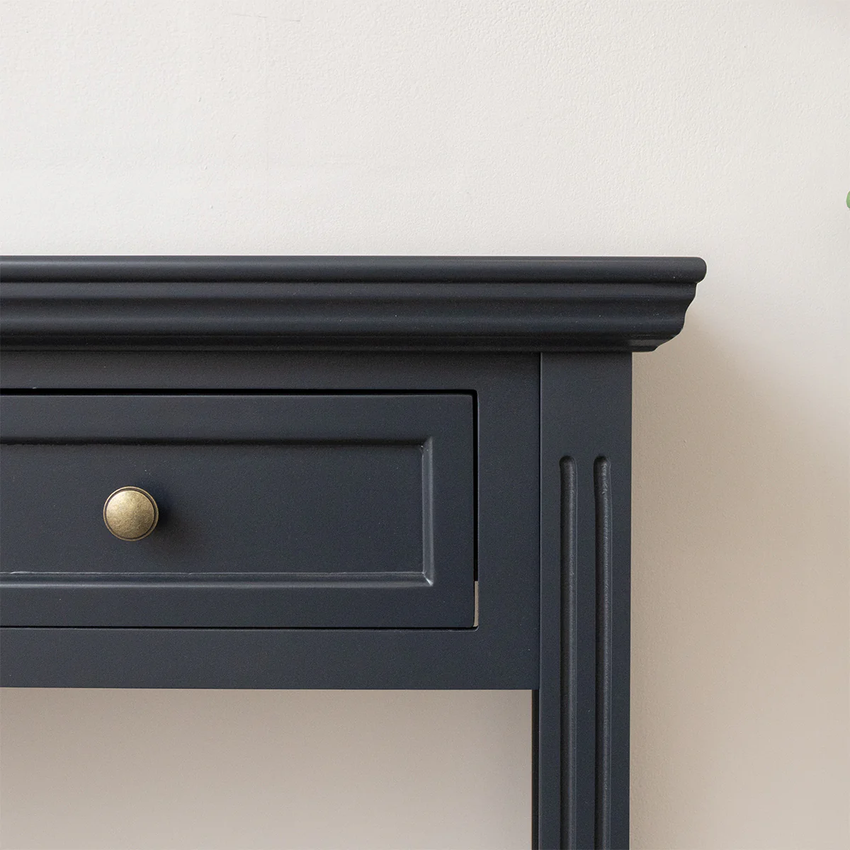 Navy Black 2 Drawer Console / Dressing Table - Daventry Navy Black Range - Image 4