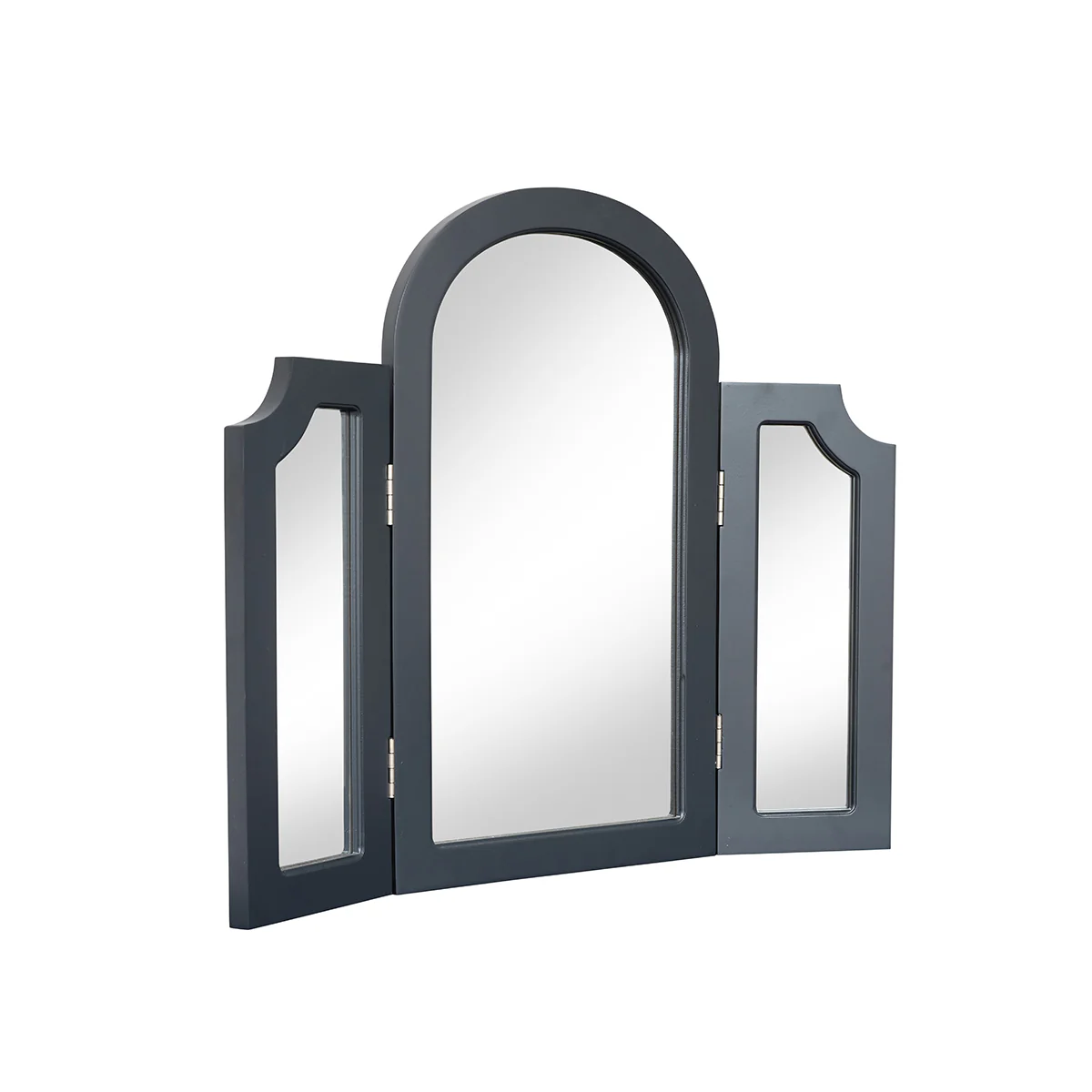 Navy Black Arched Triple Dressing Table Mirror - Daventry Navy Black Range - Image 6
