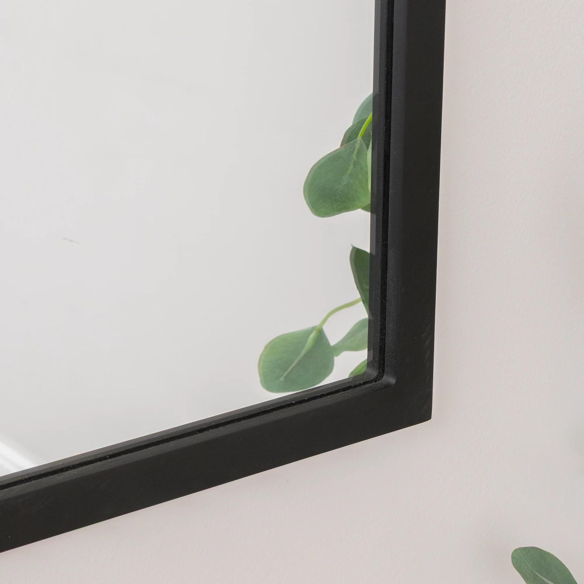 Black Arched Window Wall Mirror - 100cm x 70cm - Image 3