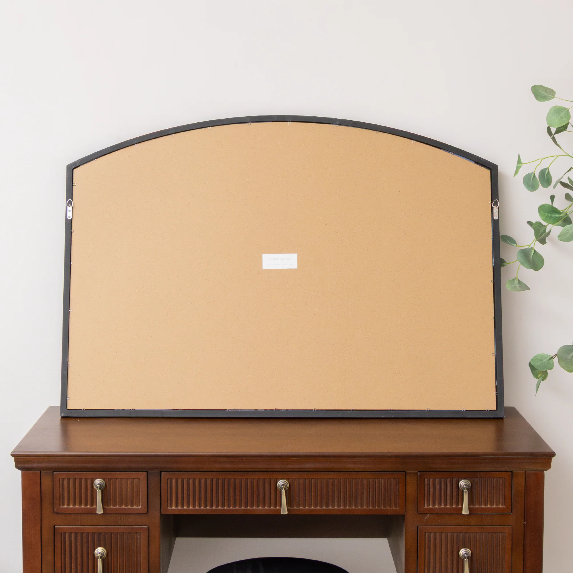 Black Arched Window Wall Mirror - 100cm x 70cm - Image 5