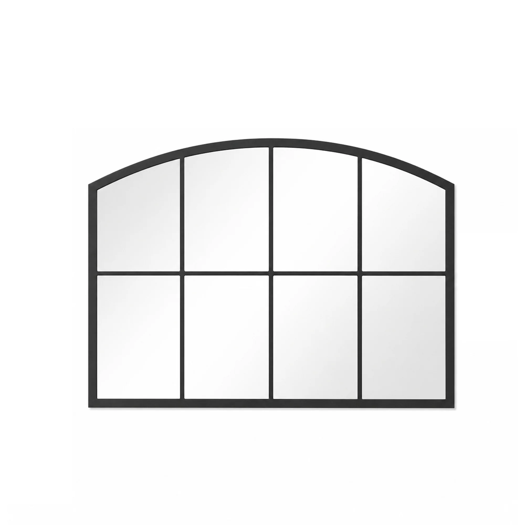 Black Arched Window Wall Mirror - 100cm x 70cm - Image 8