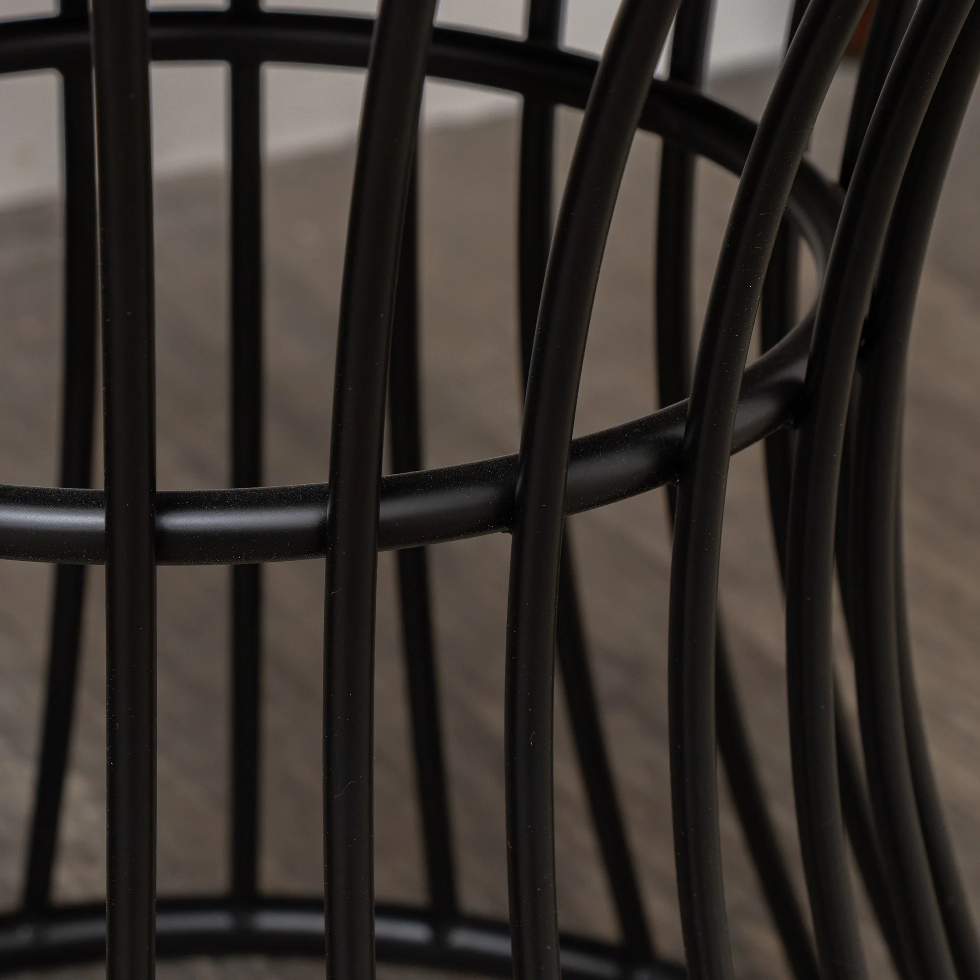 Black Metal Detailed Upholstered Dressing Table Stool - Image 3