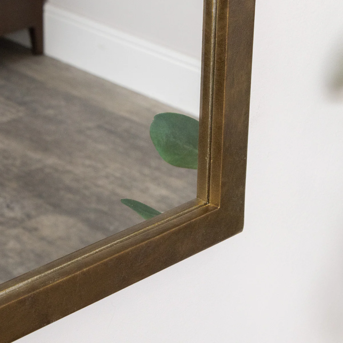 Bronze Framed Arched Wall Mirror - 60cm x 80cm - Image 4