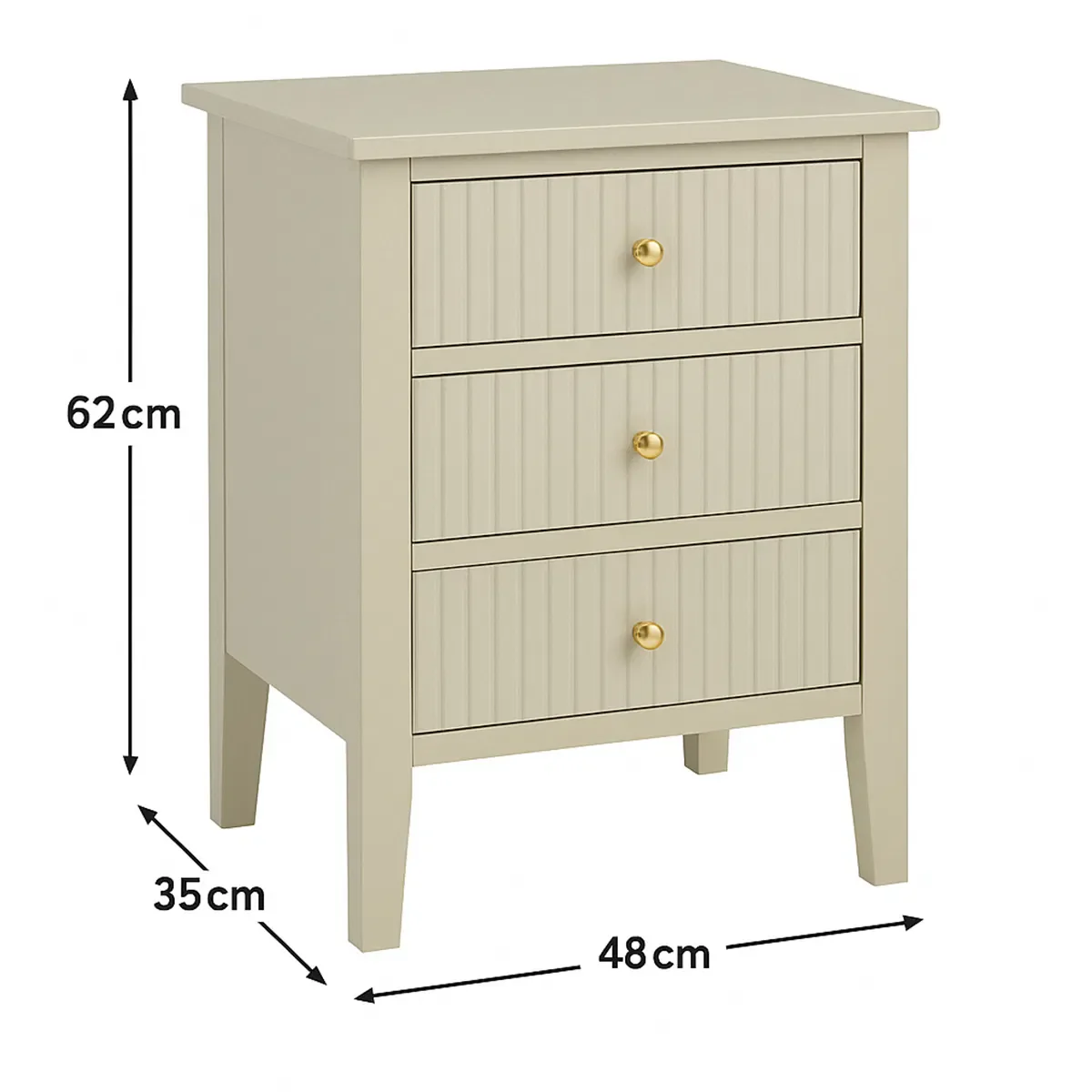 Large Chest of Drawers and Pair of Bedside Tables - Hales Taupe Range - Image 7