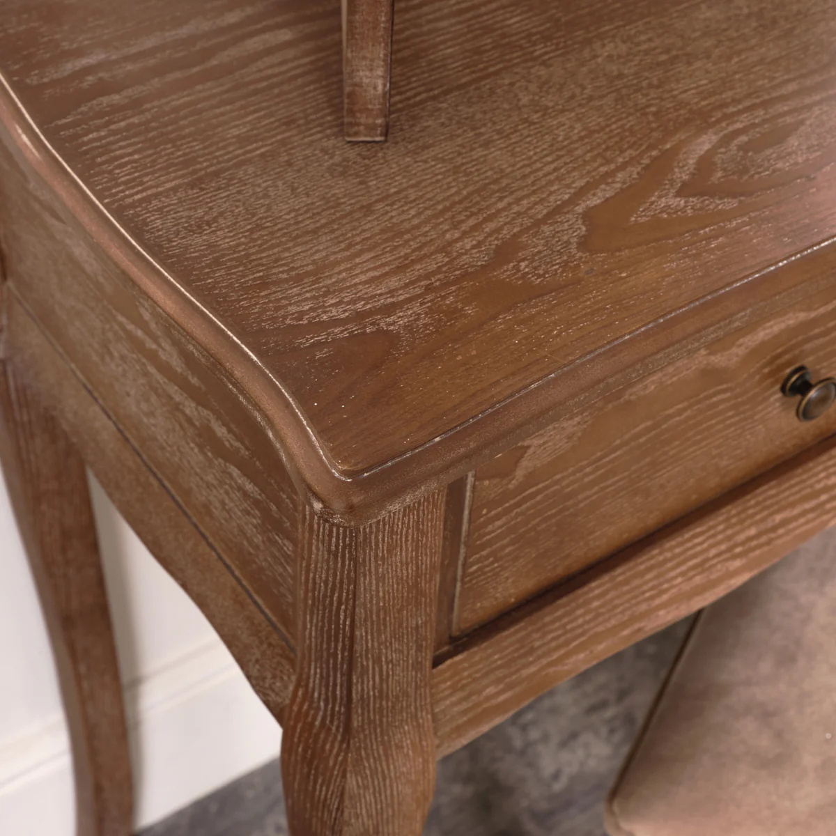 Dark Wood 2 Drawer Dressing Table - Ashwell Range - Image 4