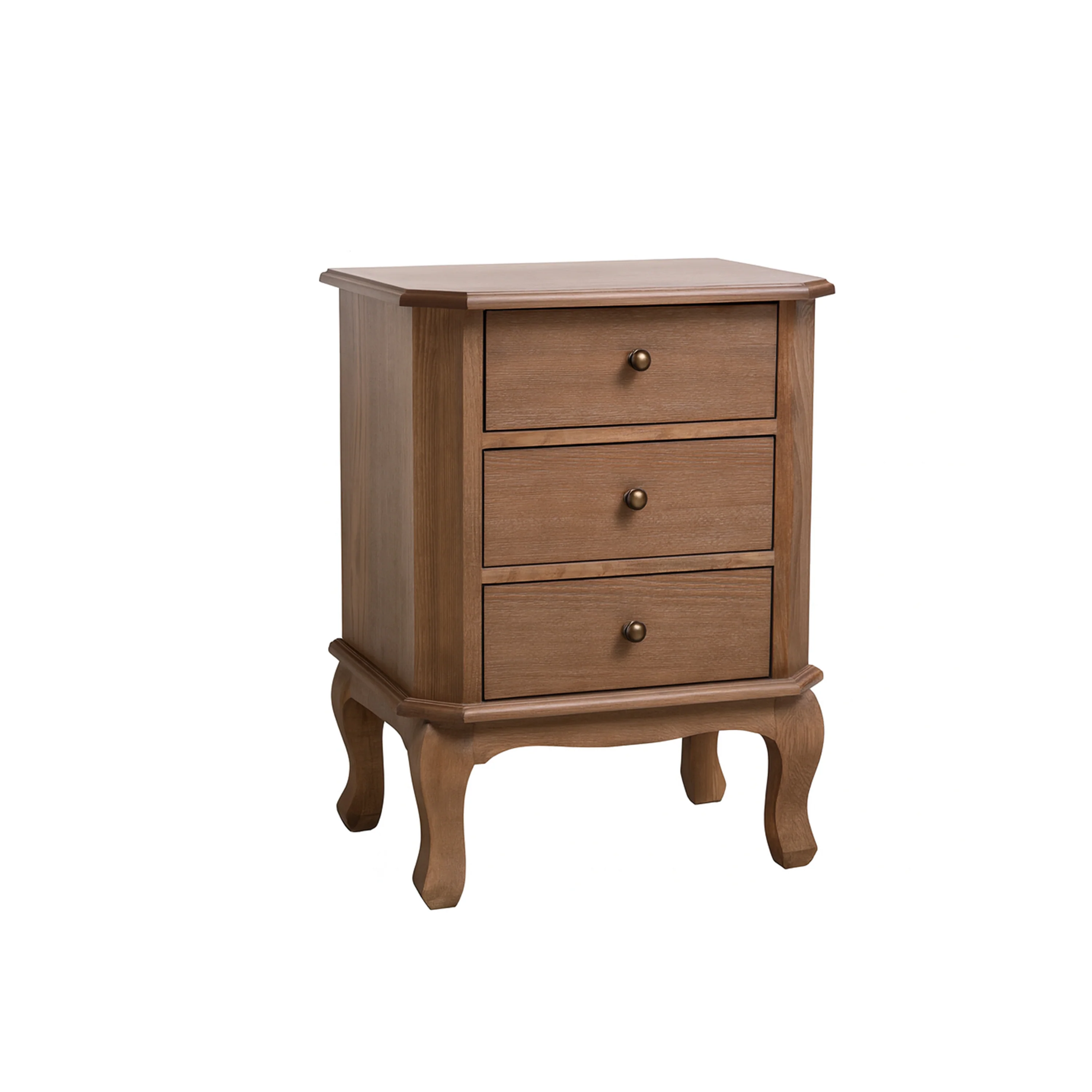 Dark Wood 3 Drawer Bedside Table - Ashwell Range - Image 10