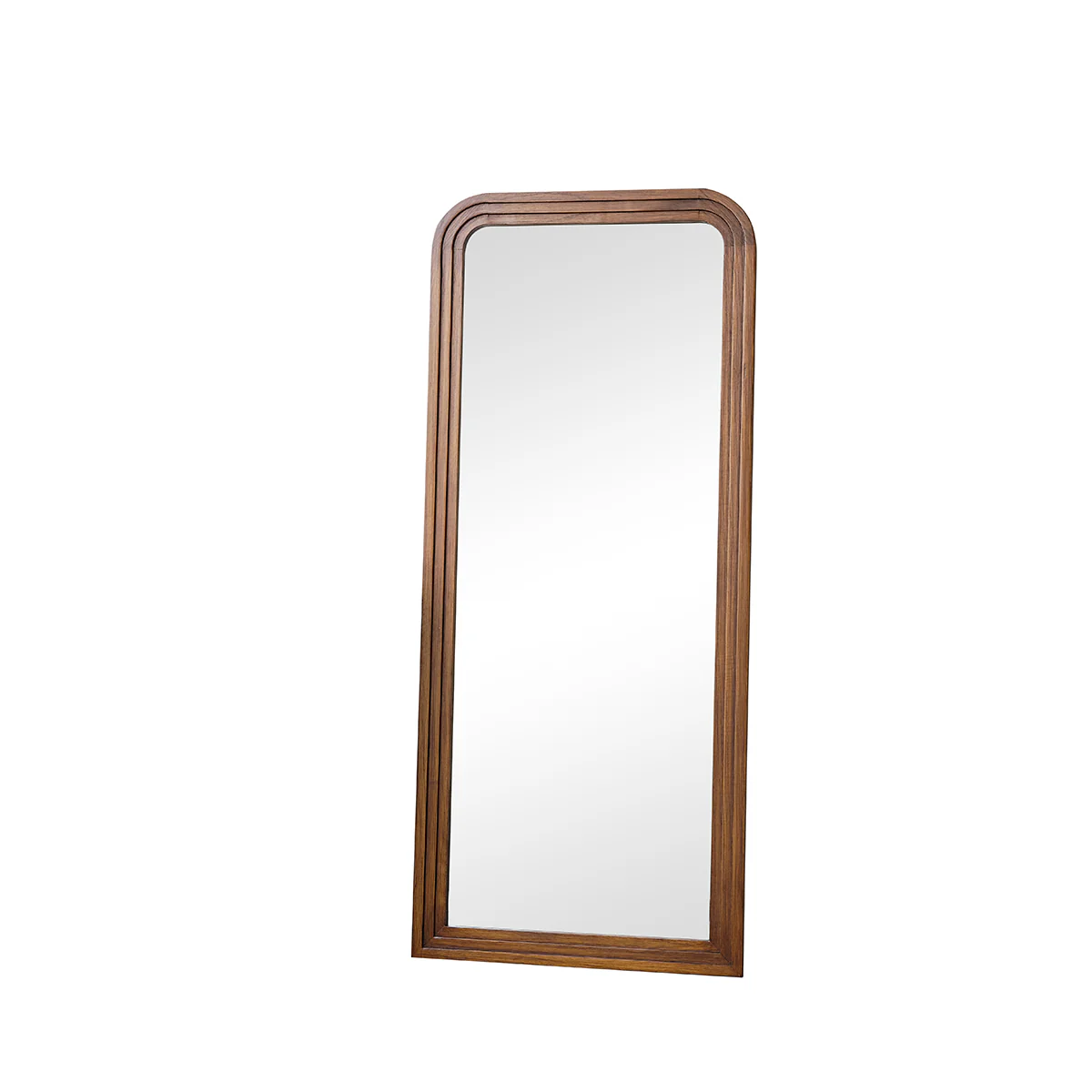 Dark Wood Arched Frame Wall Mirror 60cm x 140cm - Image 8
