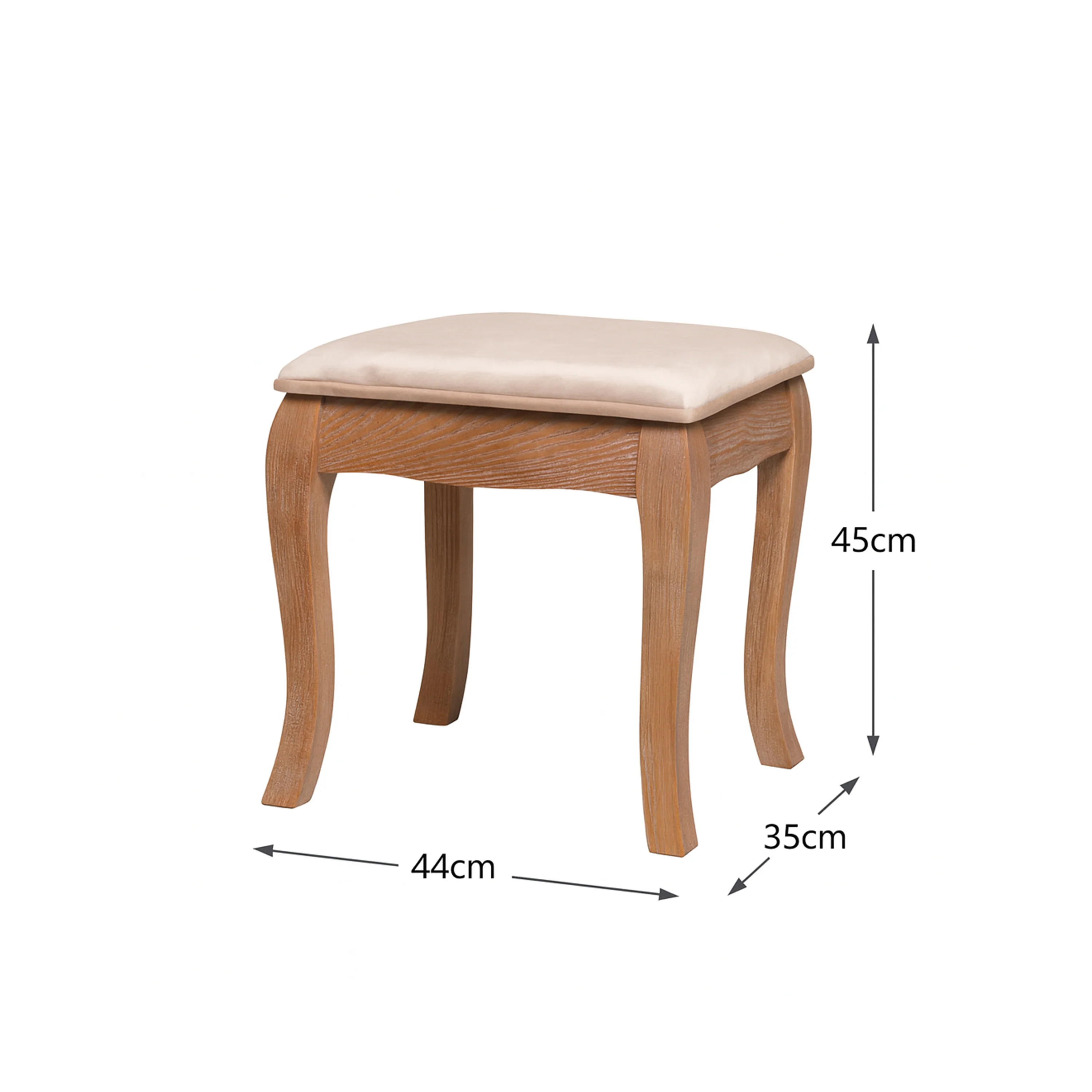 Dark Wood Dressing Table Stool - Ashwell Range - Image 5