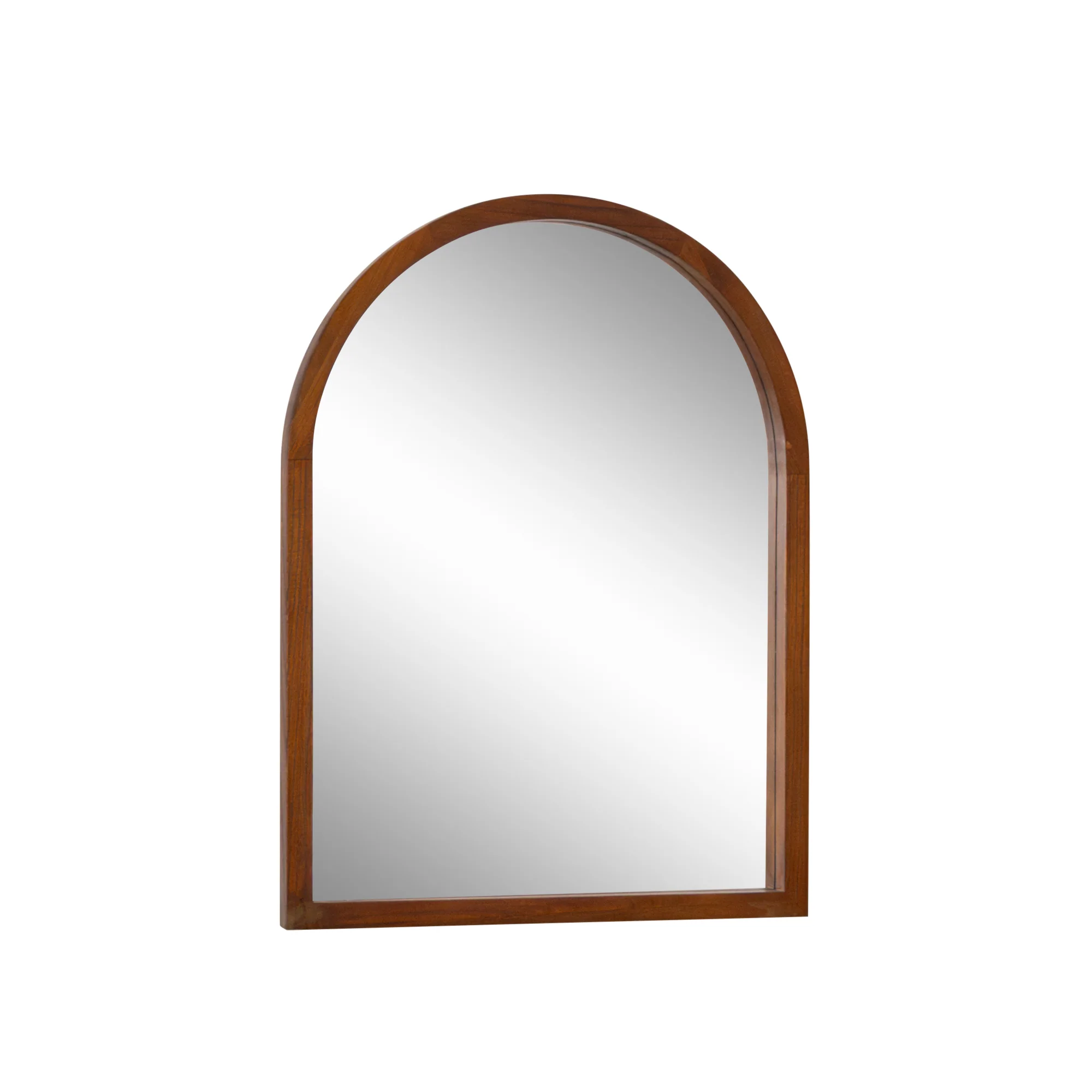 Dark Wood Framed Arched Wall Mirror - 60cm x 80cm - Image 10