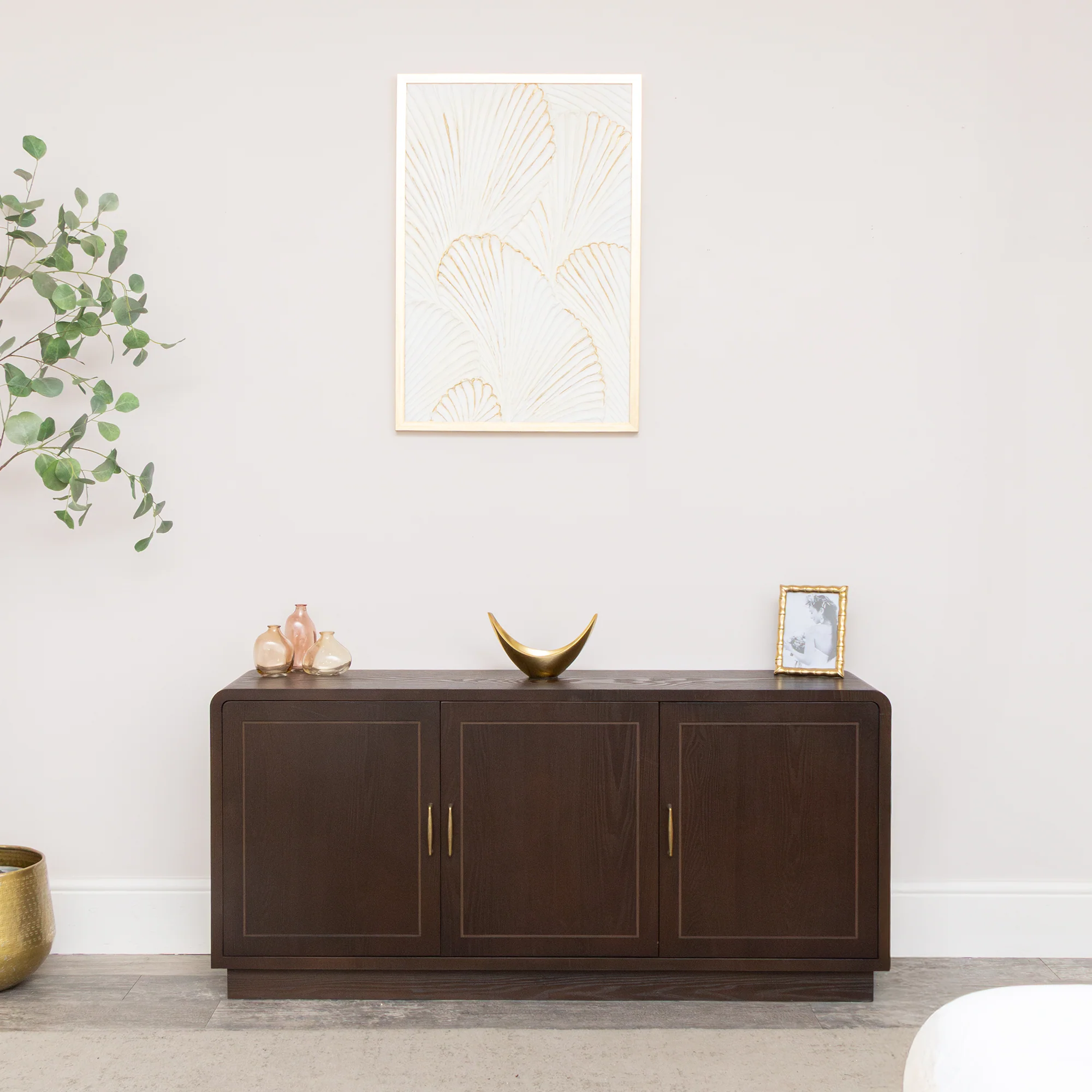 Dark Wooden 3 Door Sideboard - Kingsley Range - Damaged Seconds - Image 11