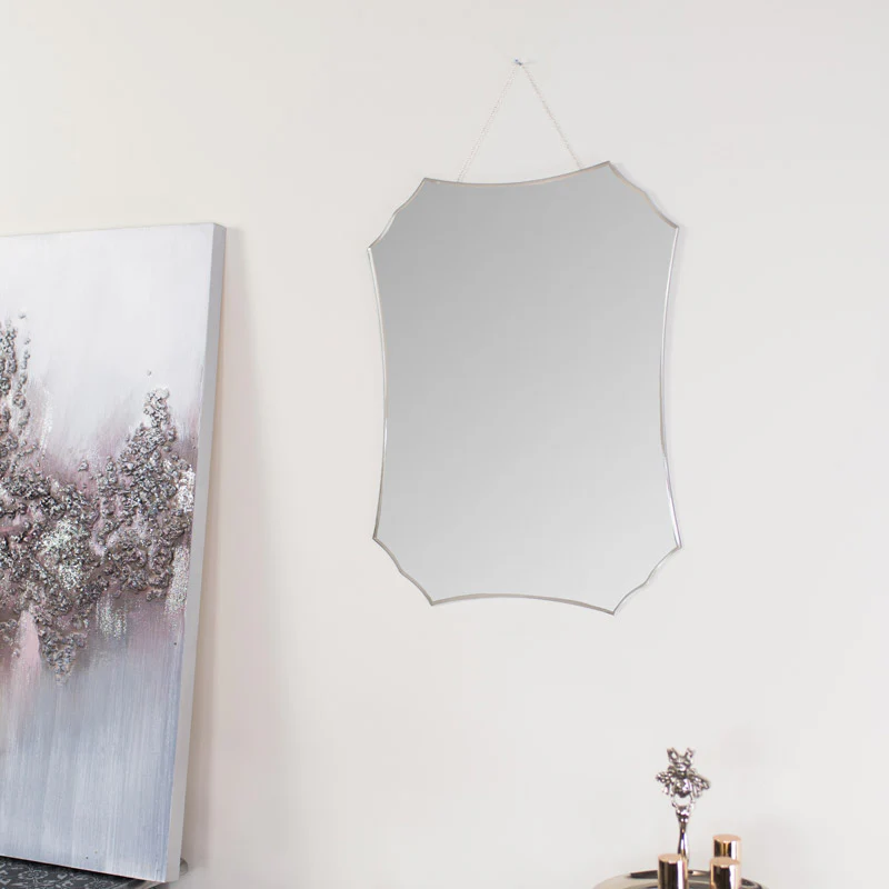 Deco Frameless Bevelled Wall Mirror 38cm x 50cm - Image 4