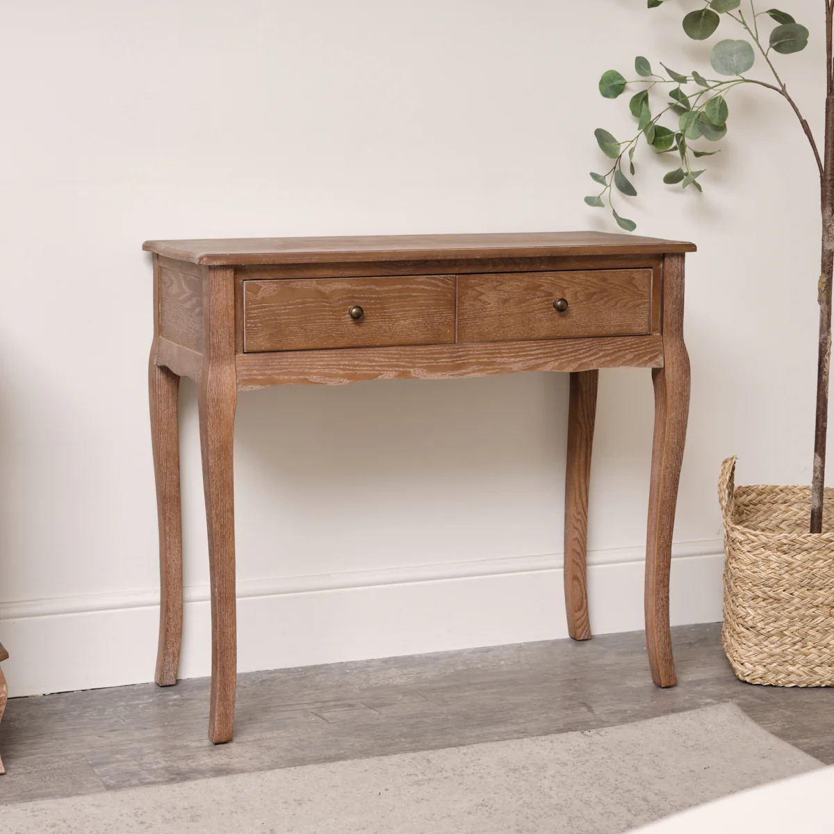 Dark Wood Dressing Table, Mirror & Stool Set - Ashwell Range - Image 6