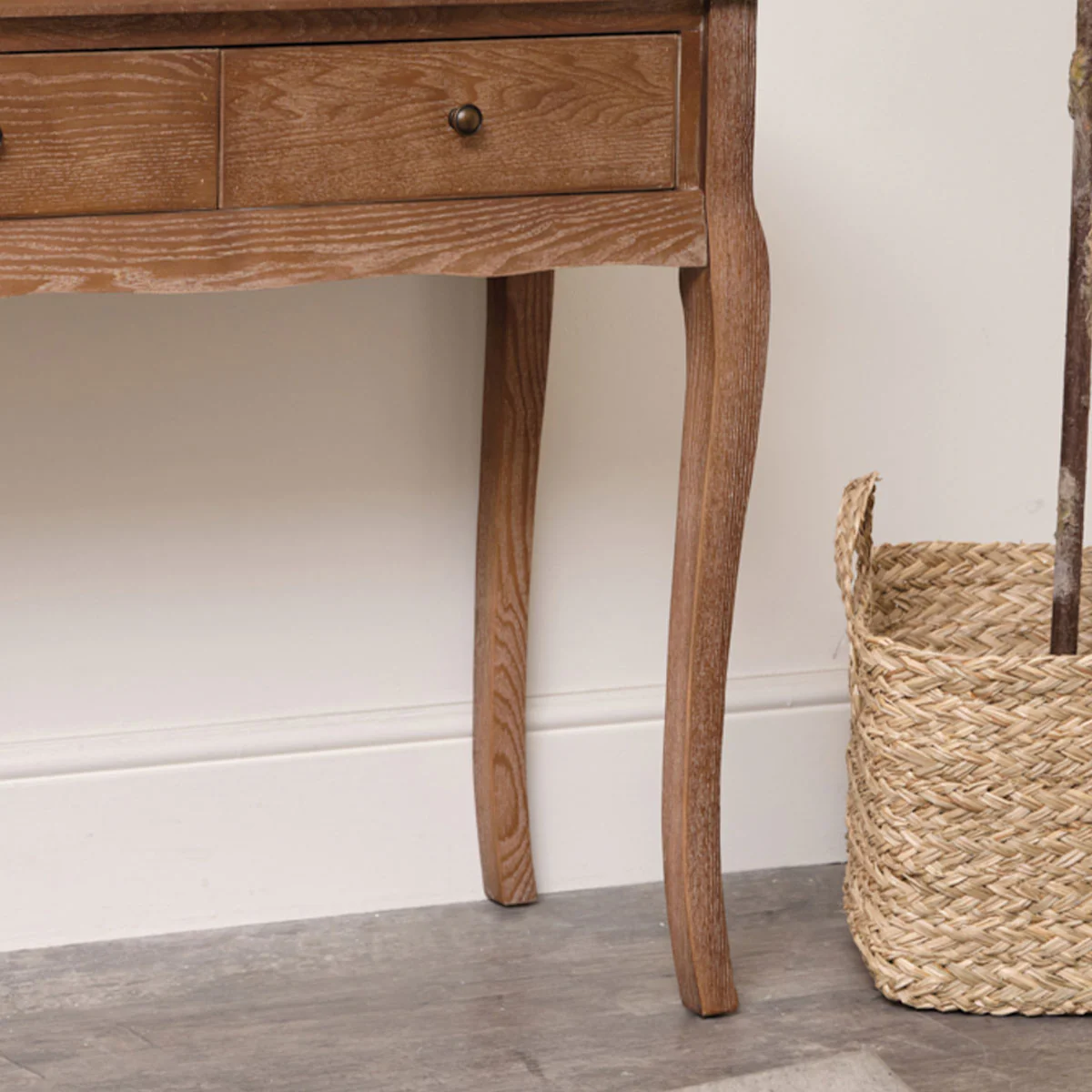 Dark Wood Dressing Table, Mirror & Stool Set - Ashwell Range - Image 7