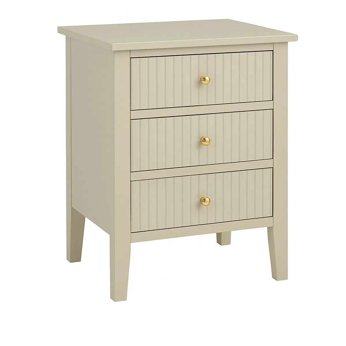 Dressing Table, Stool & Pair of 3 Drawer Bedside Tables - Hales Taupe Range - Image 11