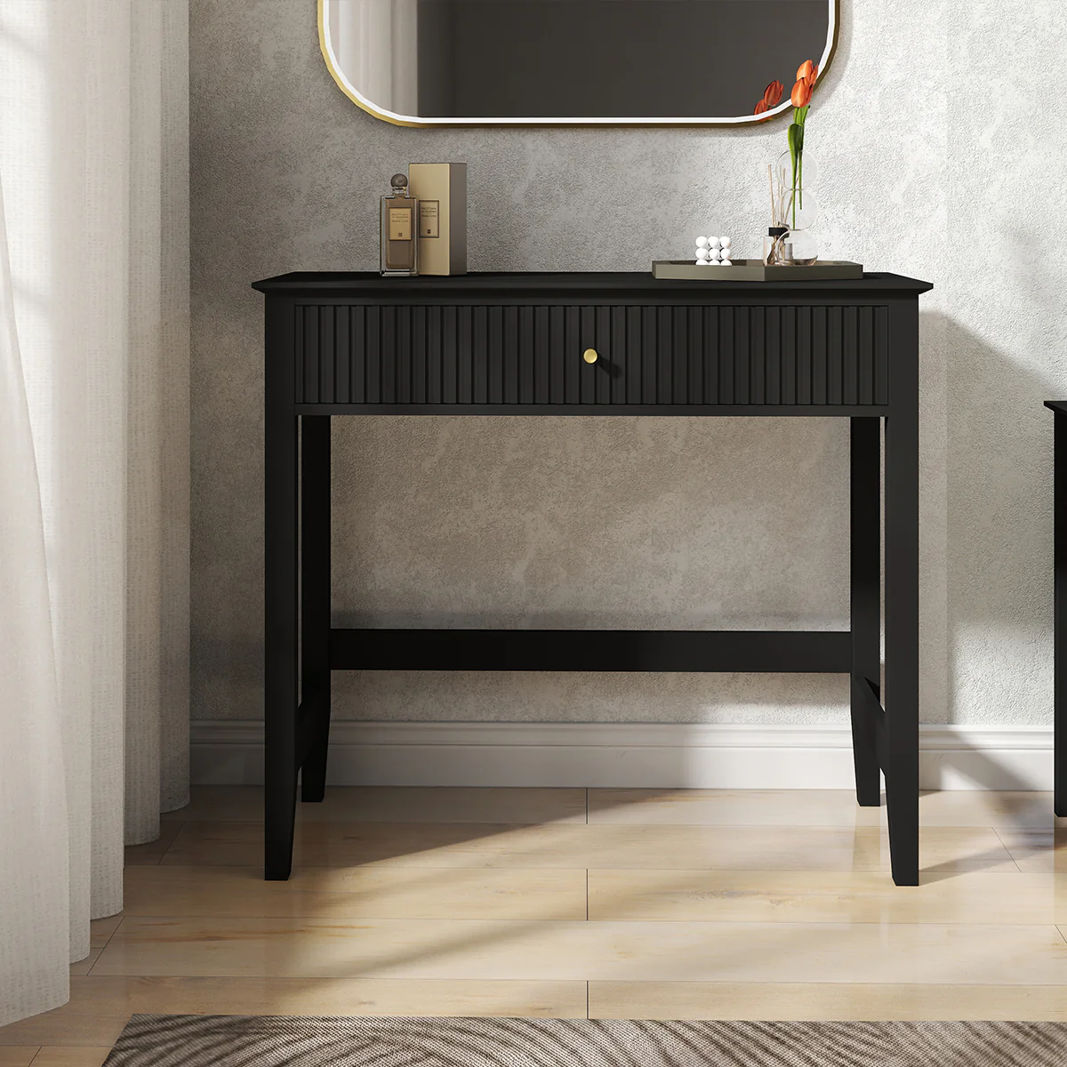 Dressing Table & Stool Set - Hales Black Range - Image 3