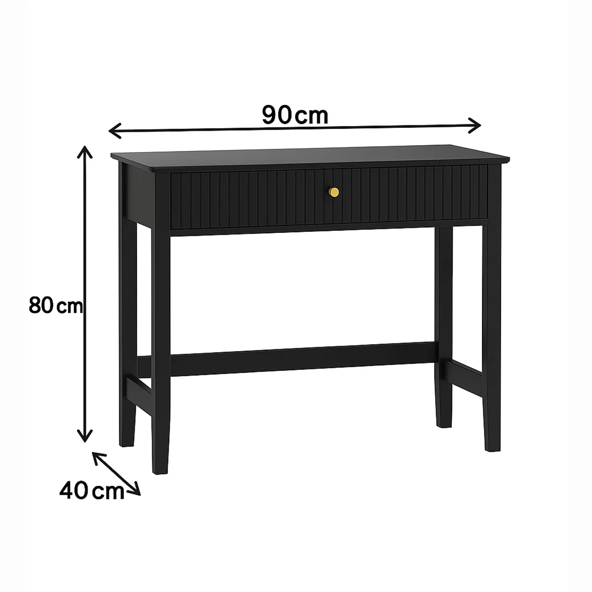 Dressing Table & Stool Set - Hales Black Range - Image 5