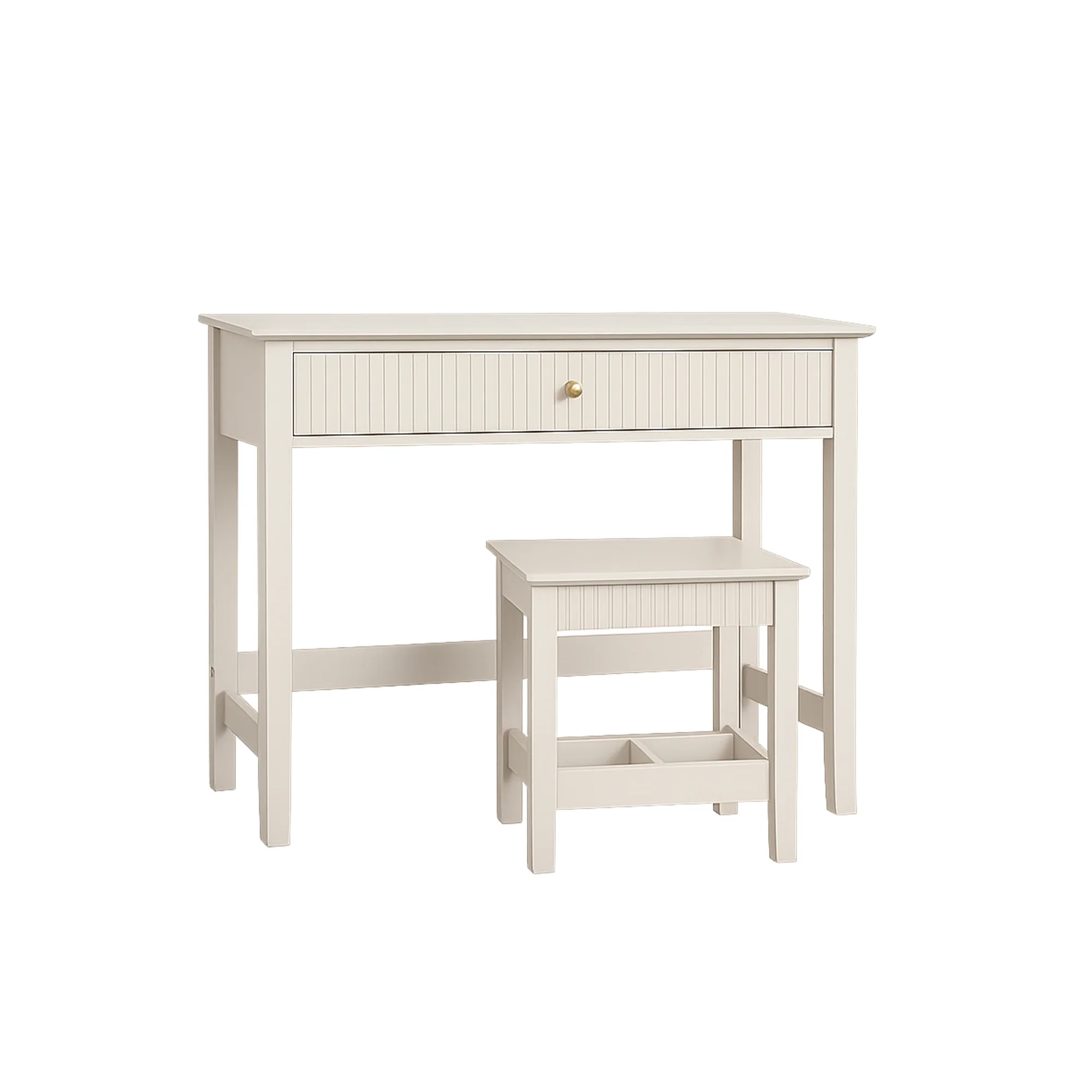 Dressing Table & Stool Set - Hales Taupe Range - Image 11