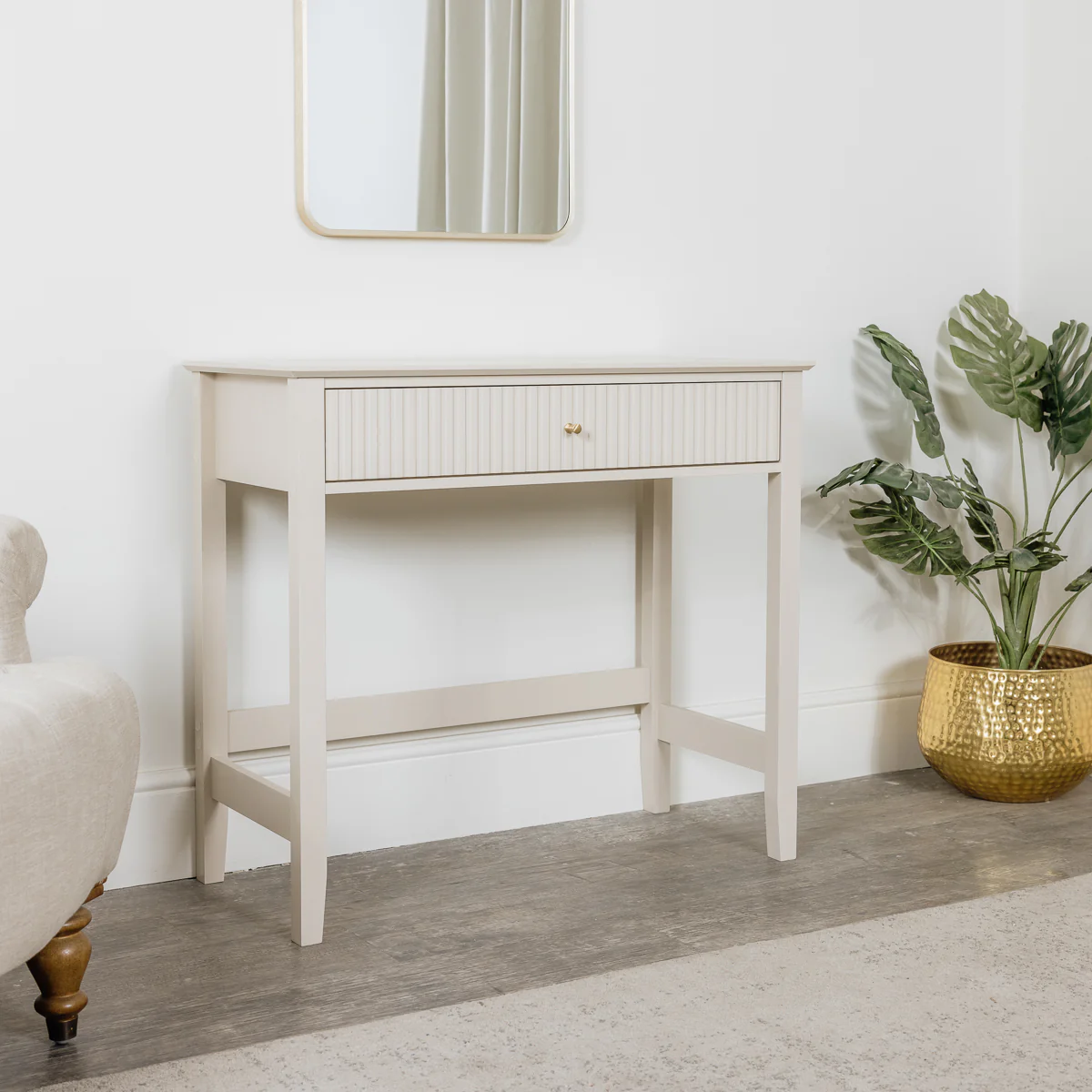 Dressing Table & Stool Set - Hales Taupe Range - Image 7