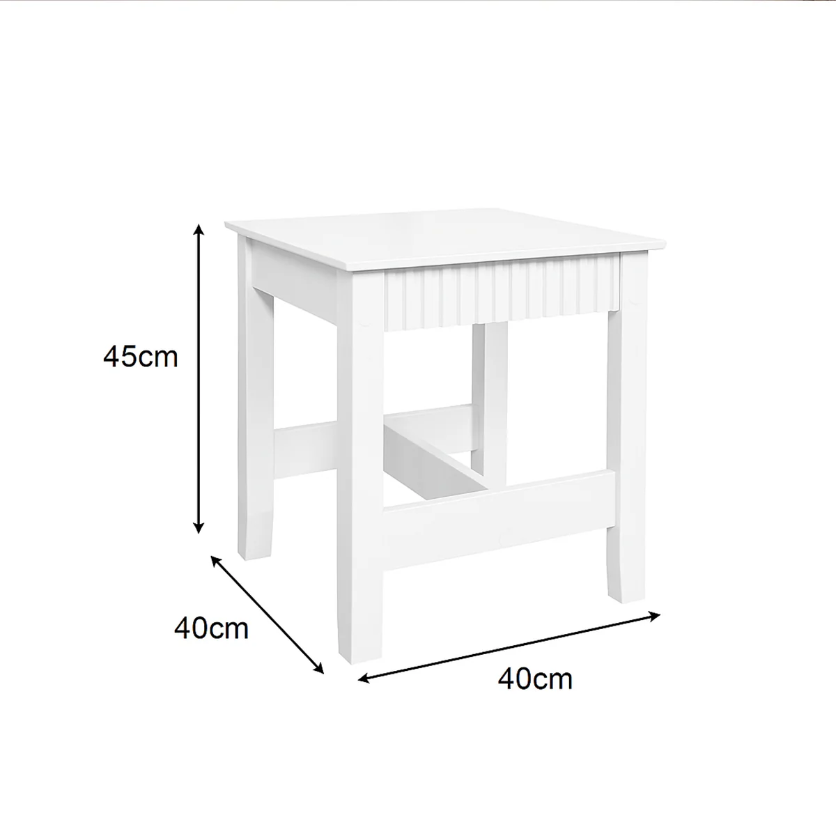 Dressing Table & Stool Set - Hales White Range - Image 10