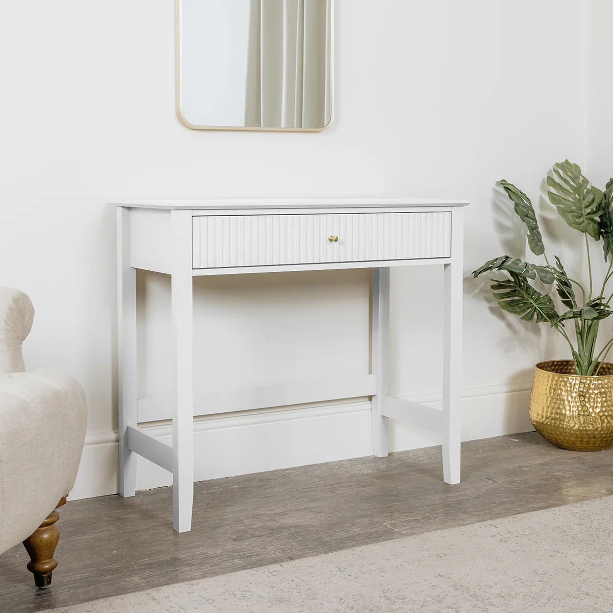 Dressing Table & Stool Set - Hales White Range - Image 6