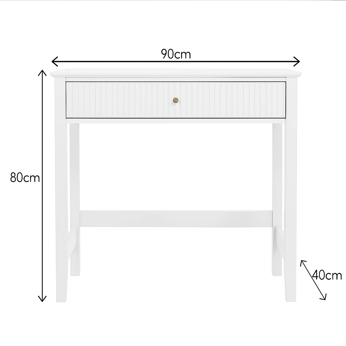 Dressing Table & Stool Set - Hales White Range - Image 9