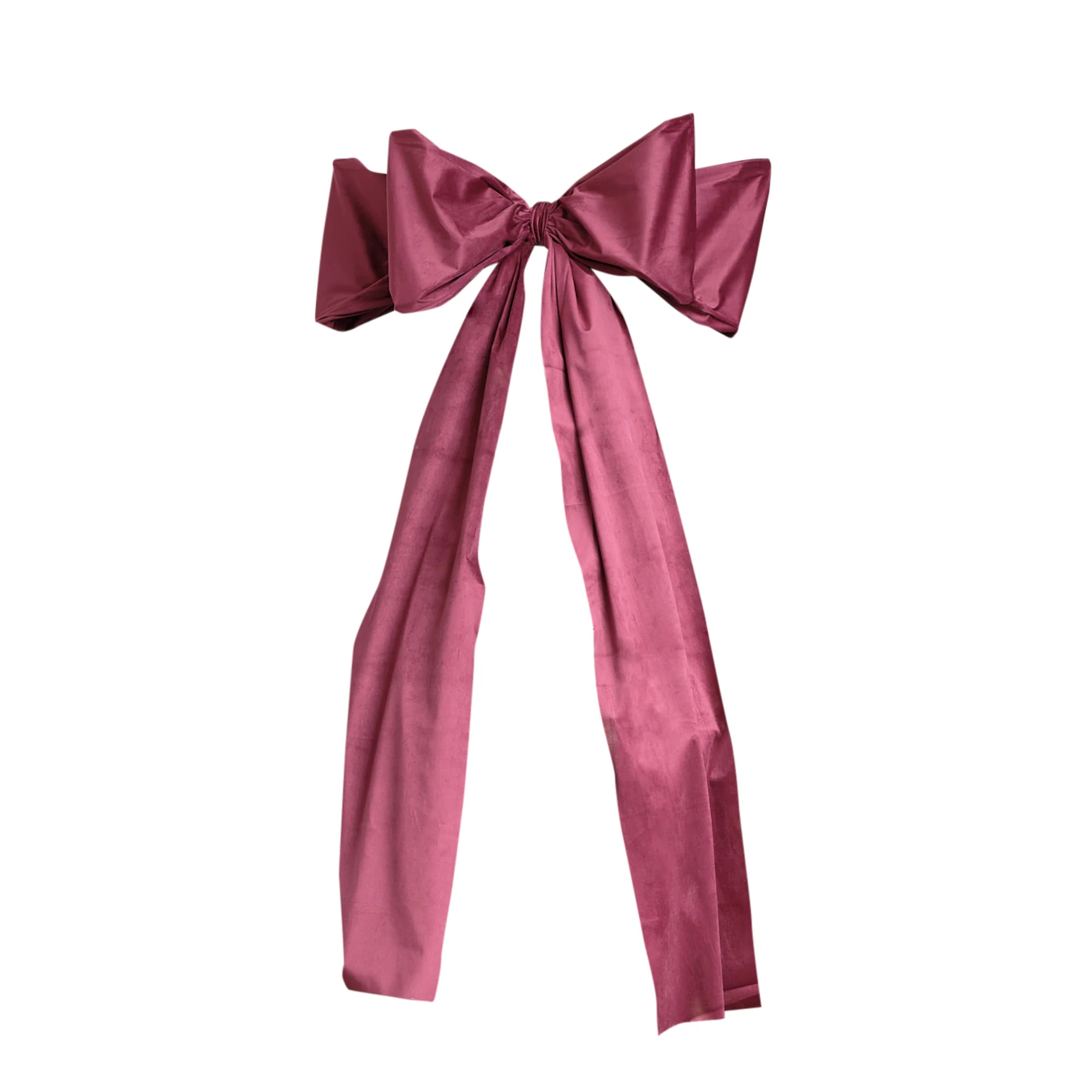 Extra Large Dark Red Velvet Christmas Bow - 70cm x 140cm - Image 6