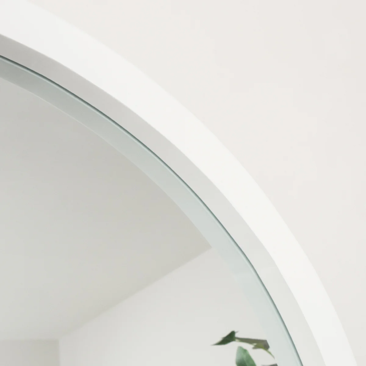 Extra Large White Arched Frame Leaner/Wall Mirror - 190cm x 110cm - Image 2