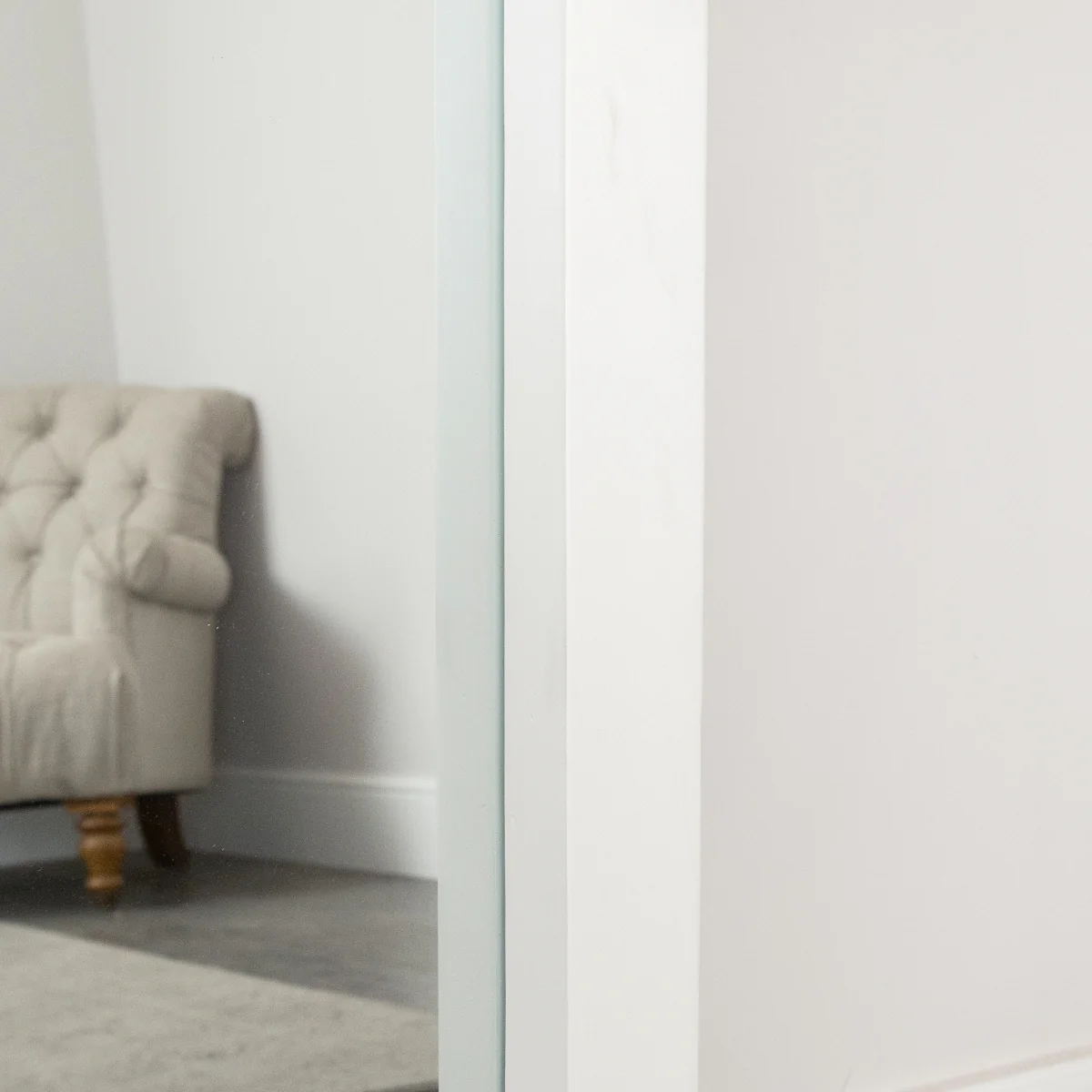 Extra Large White Arched Frame Leaner/Wall Mirror - 190cm x 110cm - Image 3
