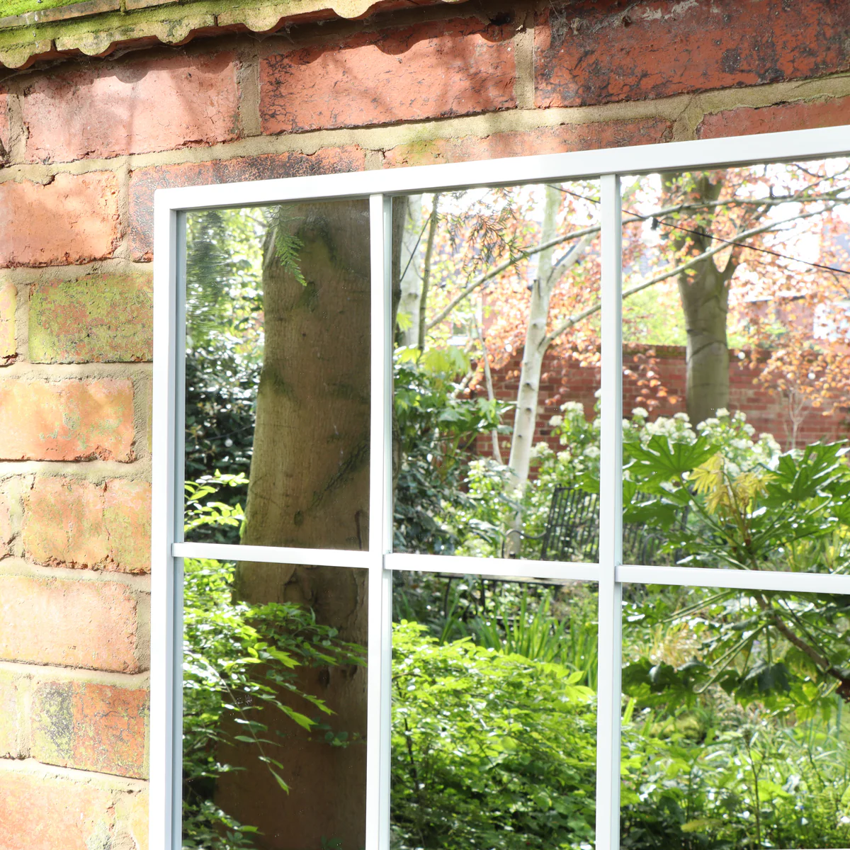 Extra Large White Window Mirror 144cm x 59cm - Image 3