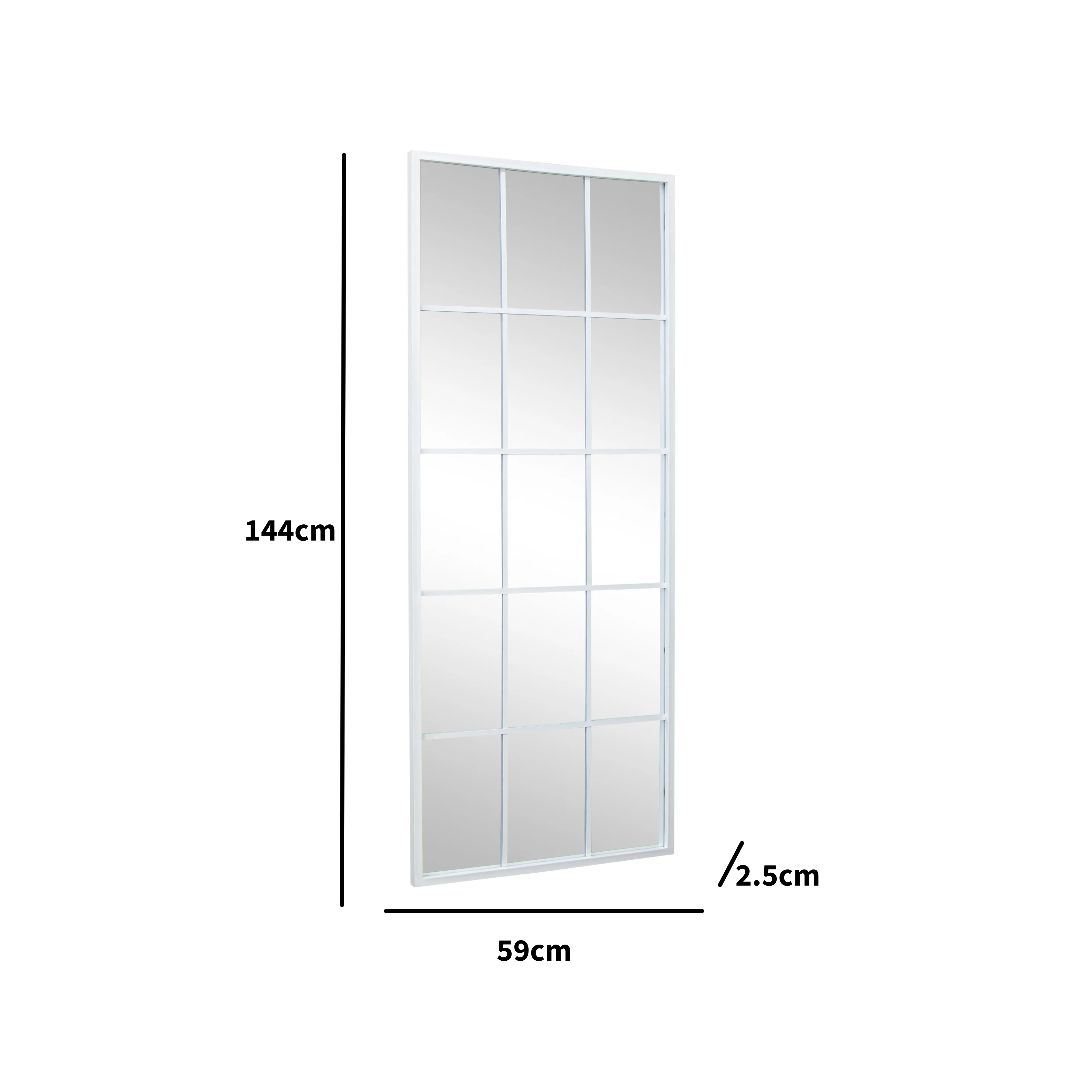 Extra Large White Window Mirror 144cm x 59cm - Image 6