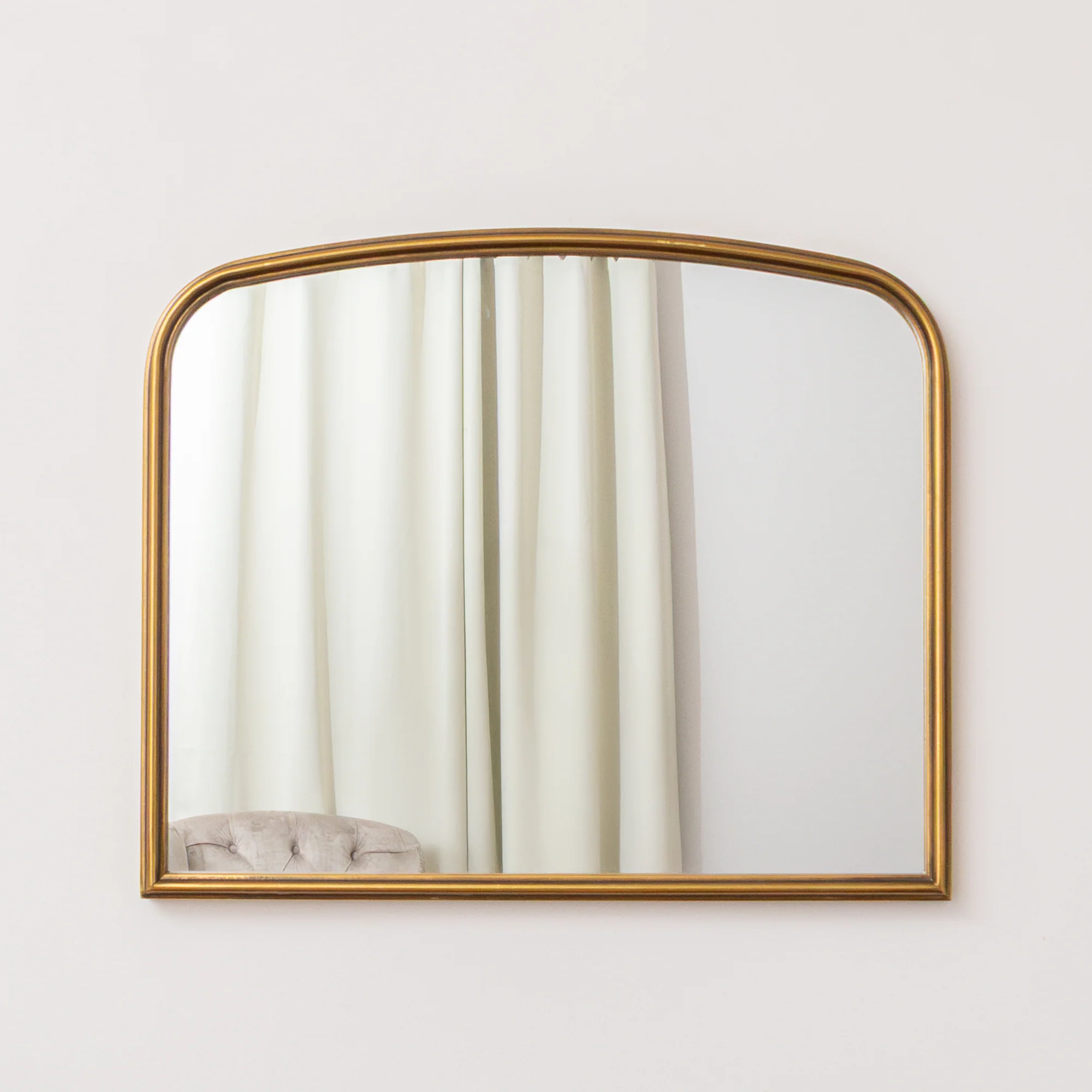 Gold Arched Metal Framed Wall Mirror - 60cm x 40cm - Image 4