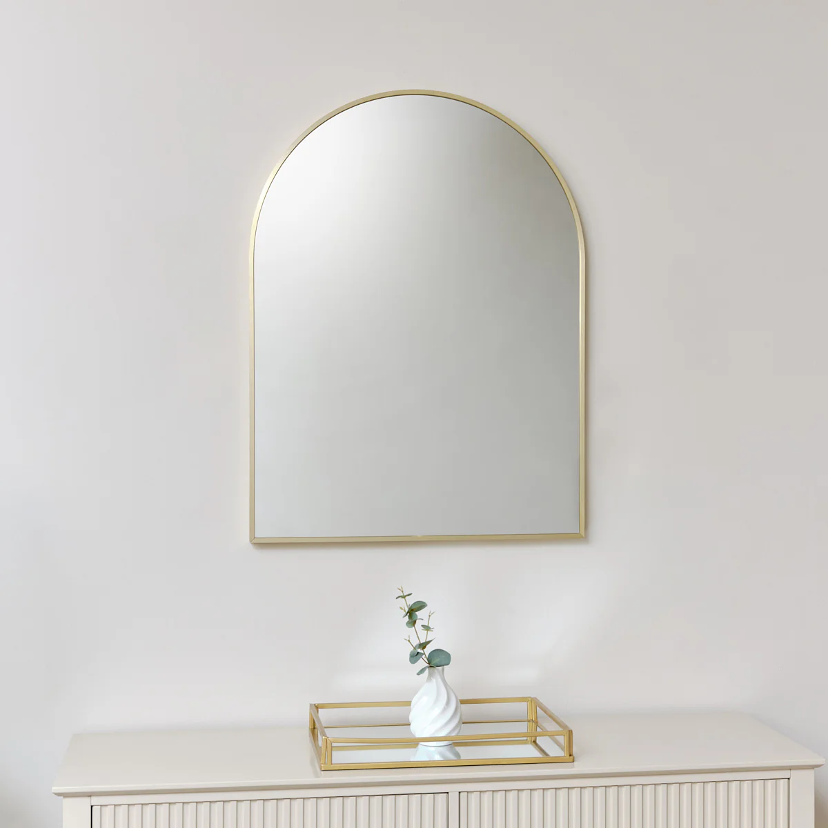 Gold Arched Wall Mirror 80cm x 60cm - Image 4