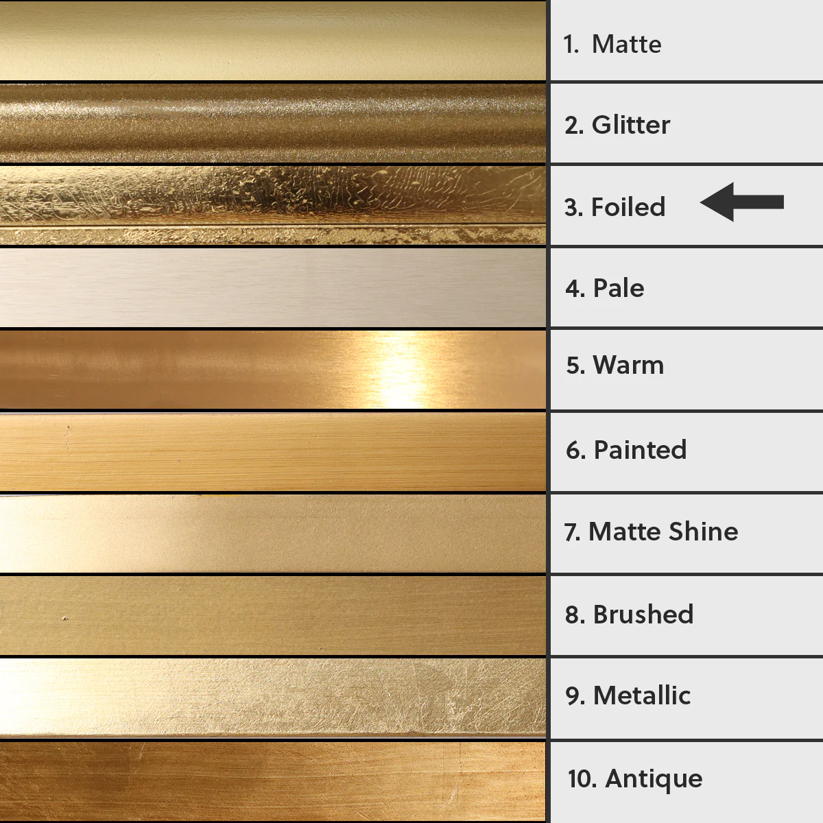 Gold Foiled Wall Mirror - 94cm x 48cm - Image 2