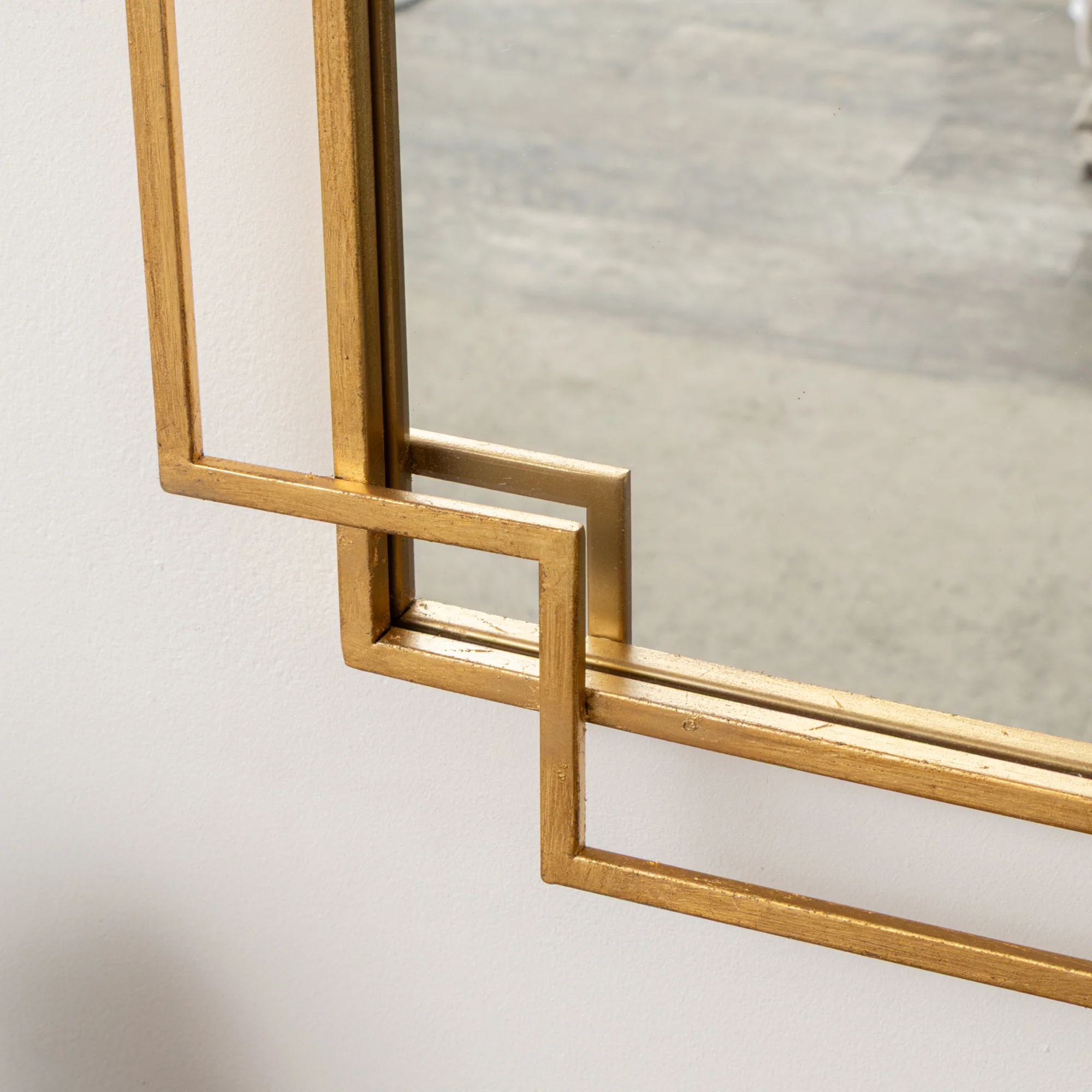 Gold Foiled Wall Mirror - 94cm x 48cm - Image 4