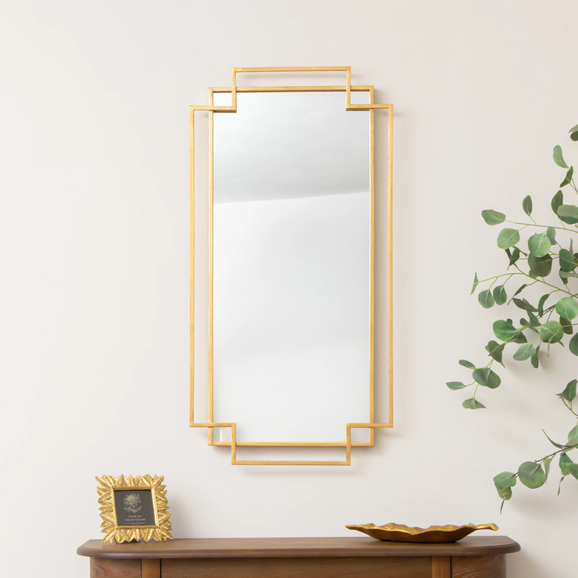 Gold Foiled Wall Mirror - 94cm x 48cm - Image 6