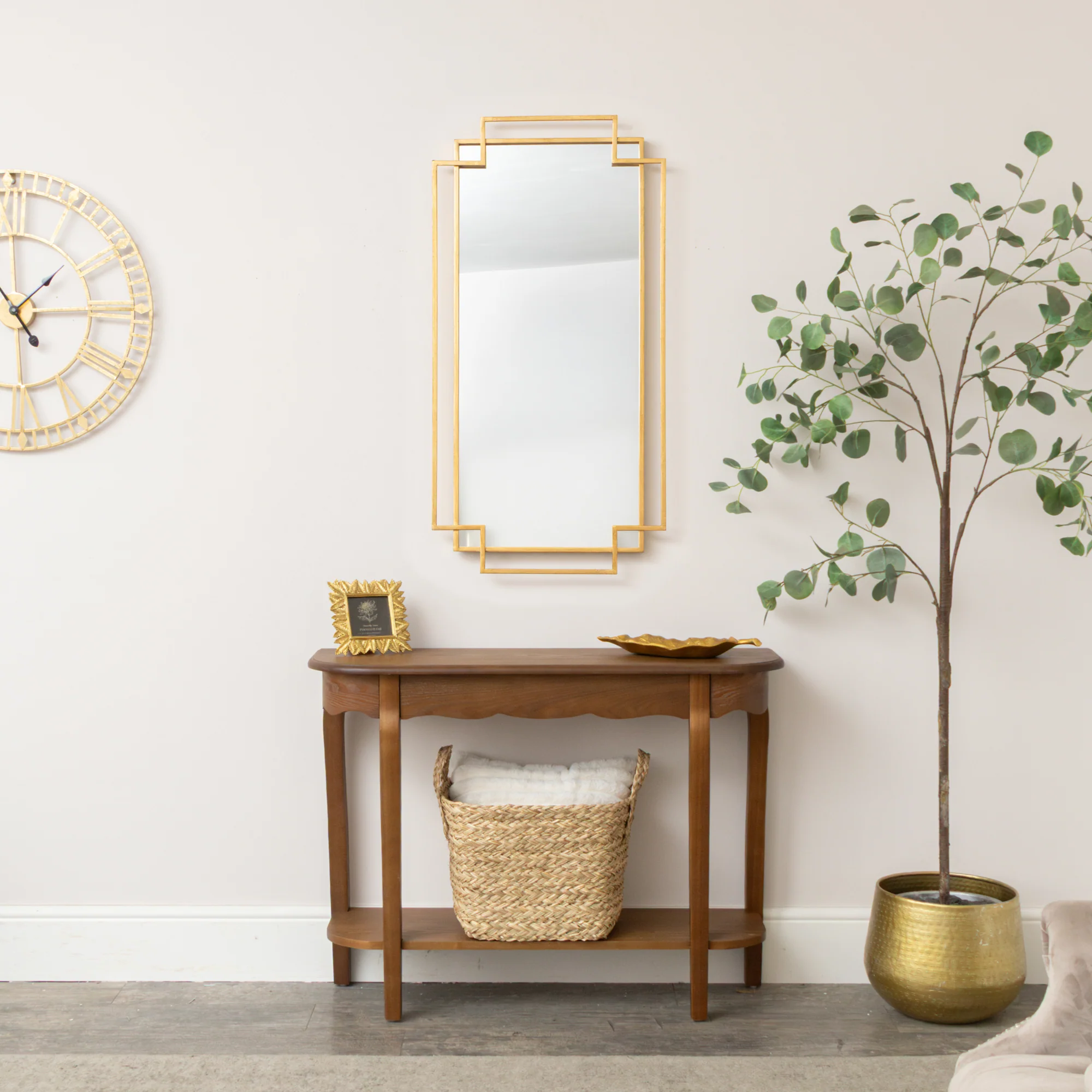 Gold Foiled Wall Mirror - 94cm x 48cm - Image 7