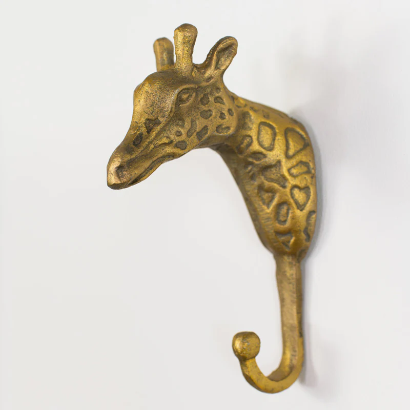 Gold Metal Giraffe Wall Hook - Image 3
