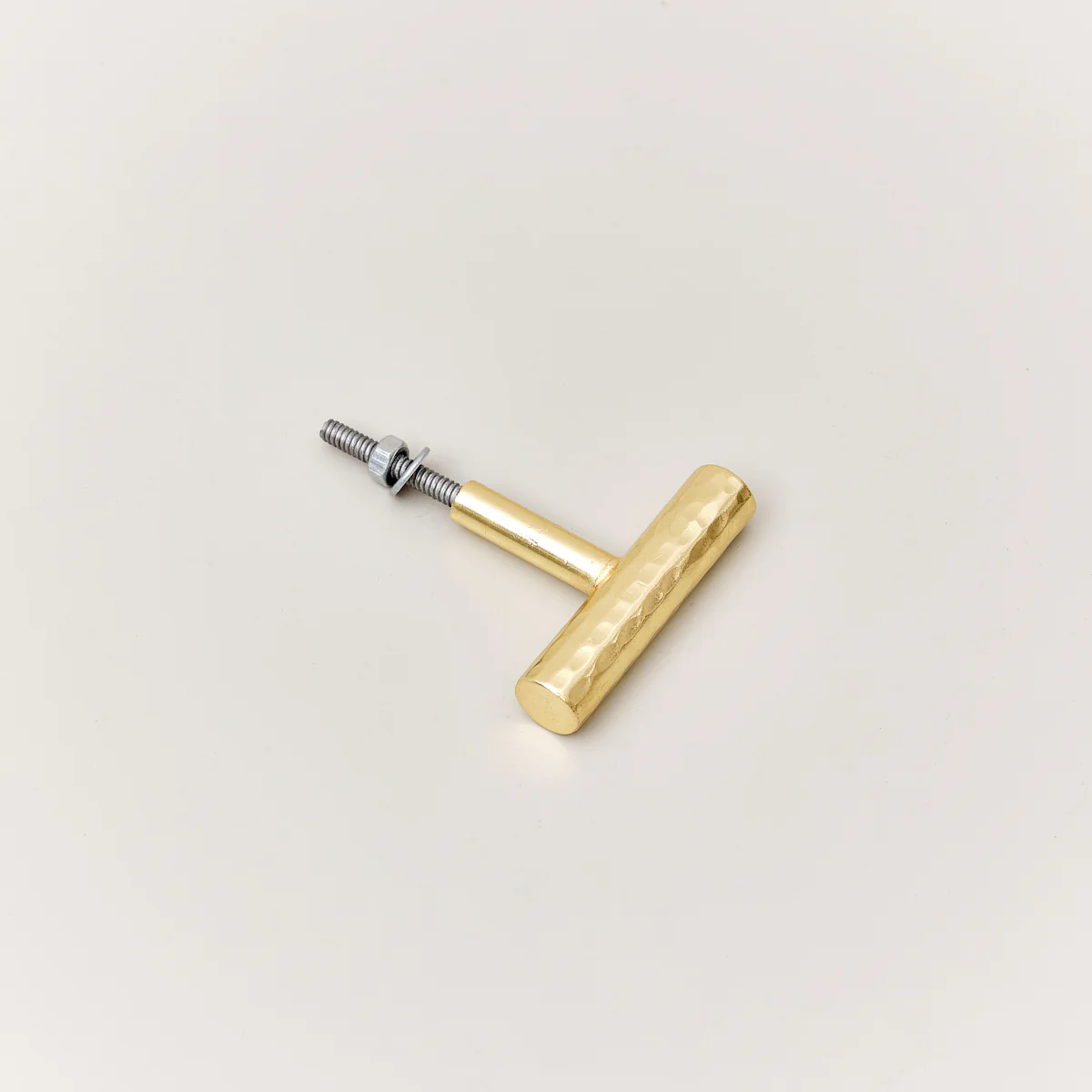 Gold Metal Hammered Bar Pull Handle 5.5cm - Image 3