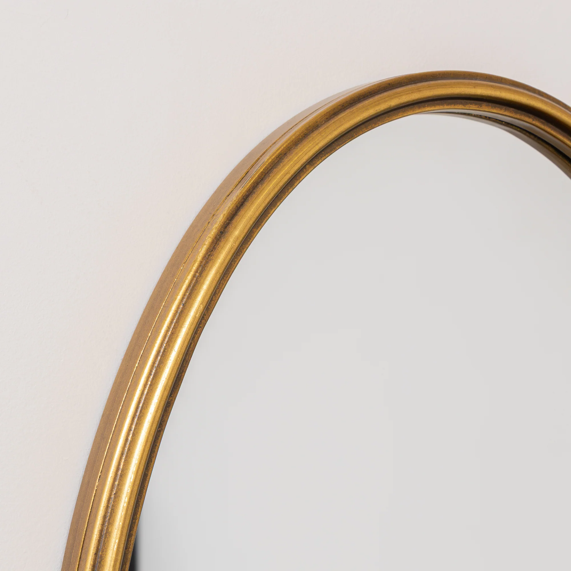 Gold Oval Metal Framed Wall Mirror - 60cm x 40cm - Image 2