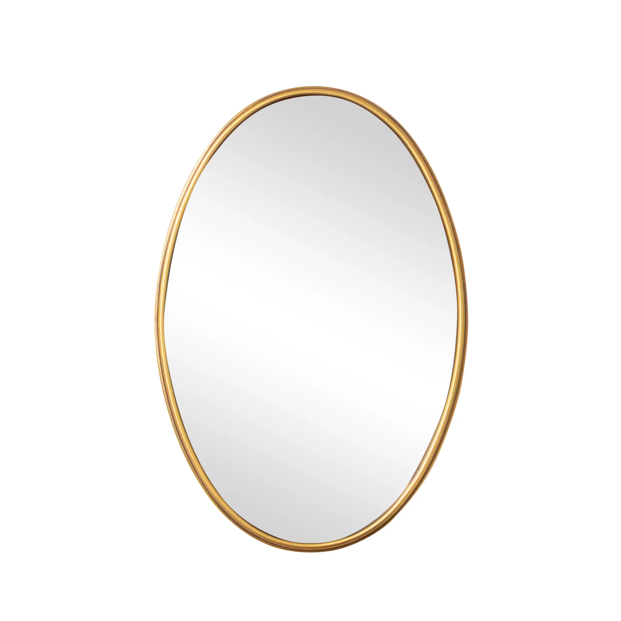 Gold Oval Metal Framed Wall Mirror - 60cm x 40cm - Image 9