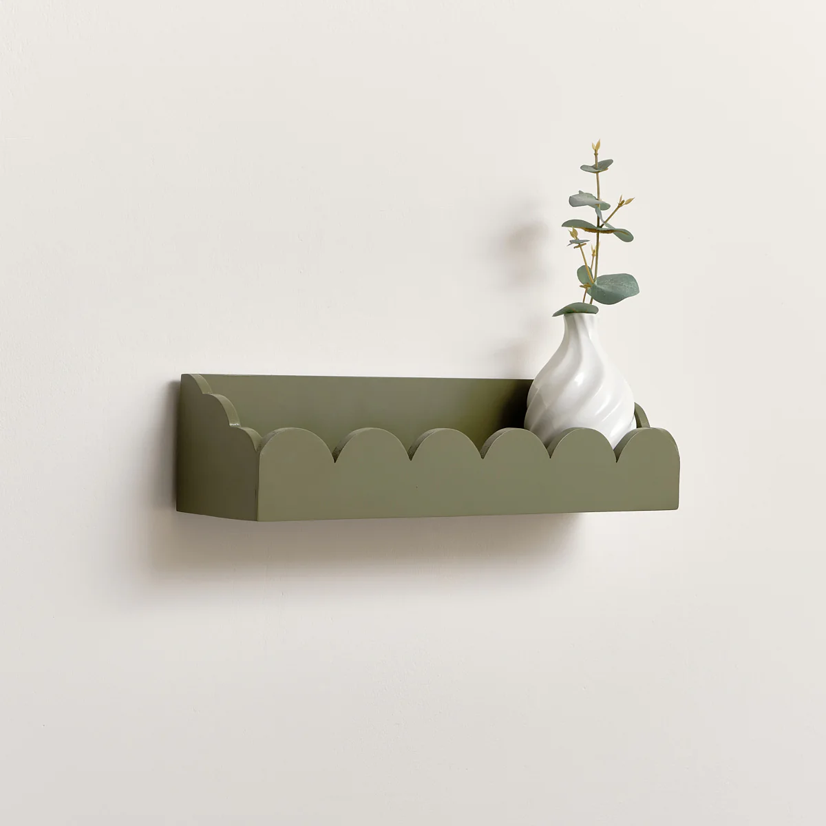 Green Scalloped Wall Storage Shelf - 40cm - Image 4
