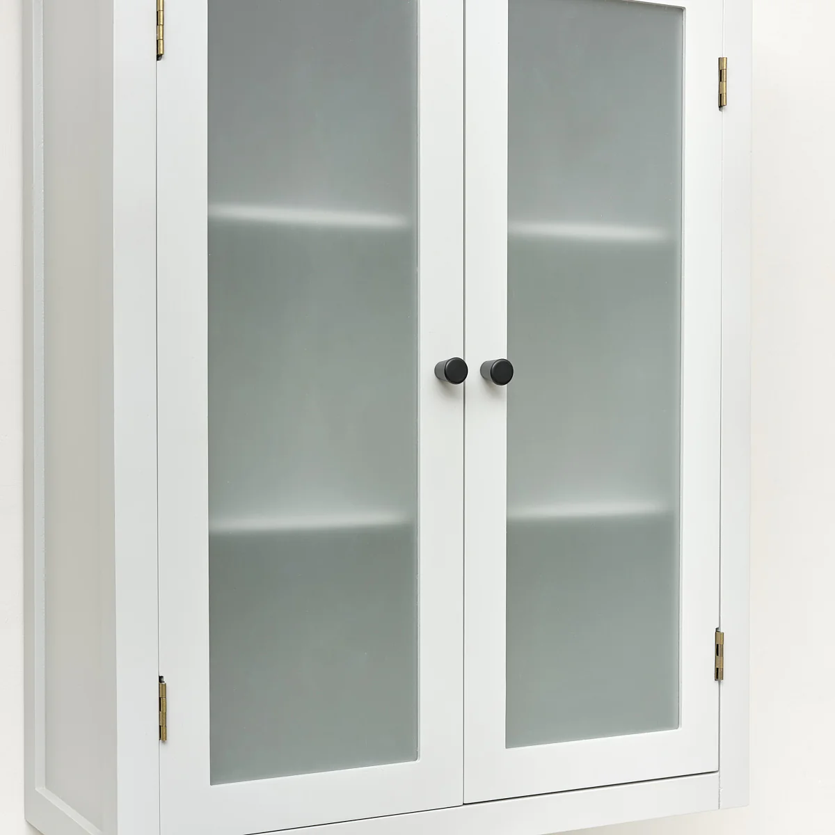 Grey Frosted Glass Fronted Wall Cabinet 75cm x 57cm - Image 7