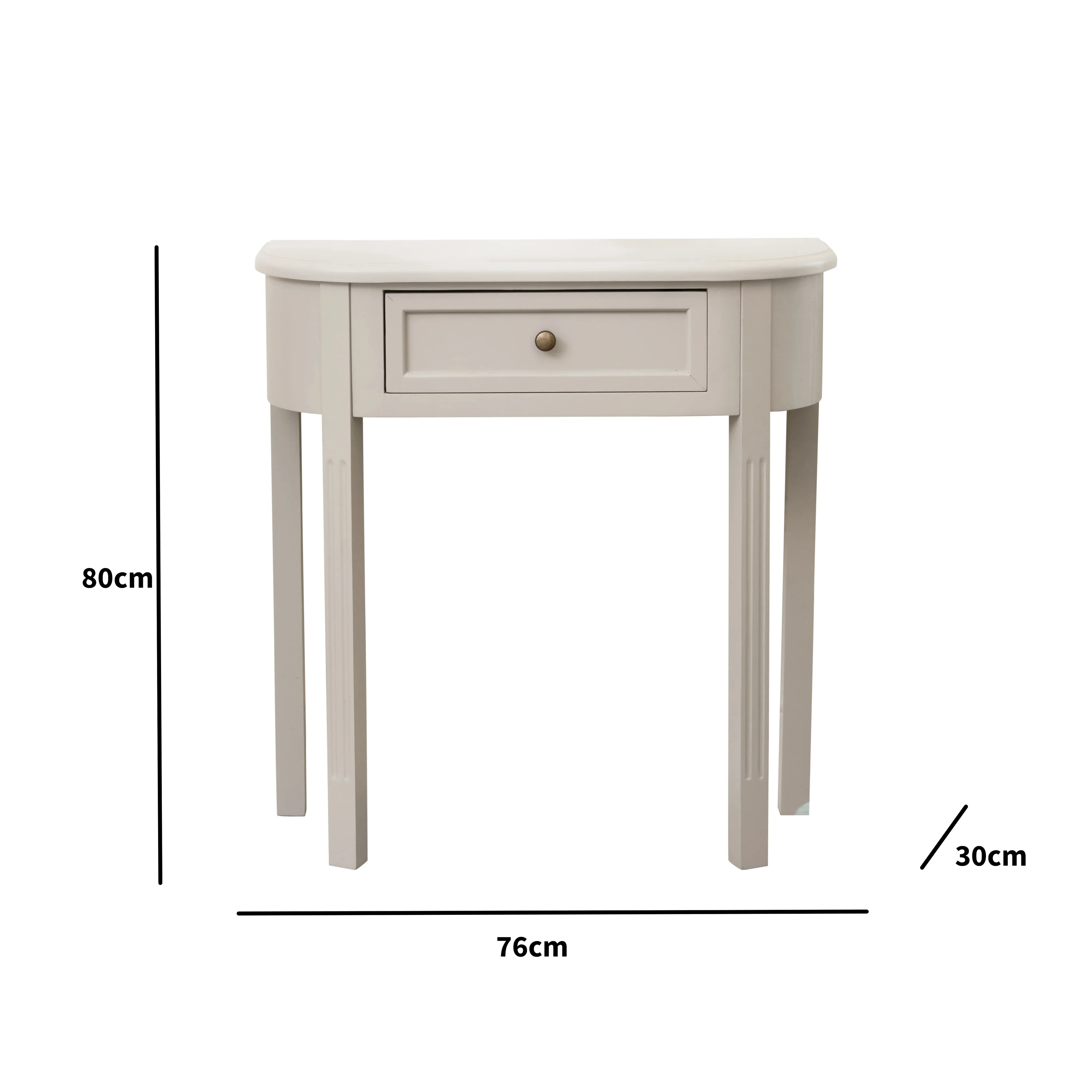 Grey Half Moon Table - Daventry Taupe-Grey Range - Image 7